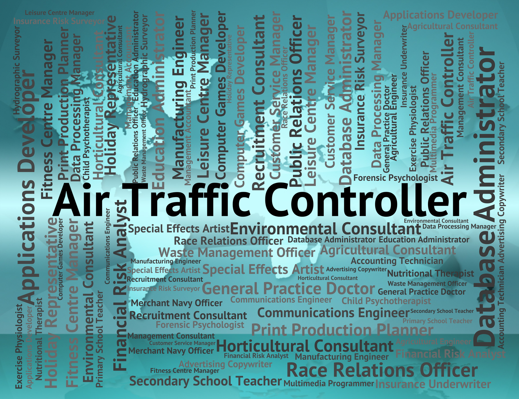 Air Traffic Controller Shows Atc Occupation And Work, Aeronautics, Hiring, Words, Word, HQ Photo