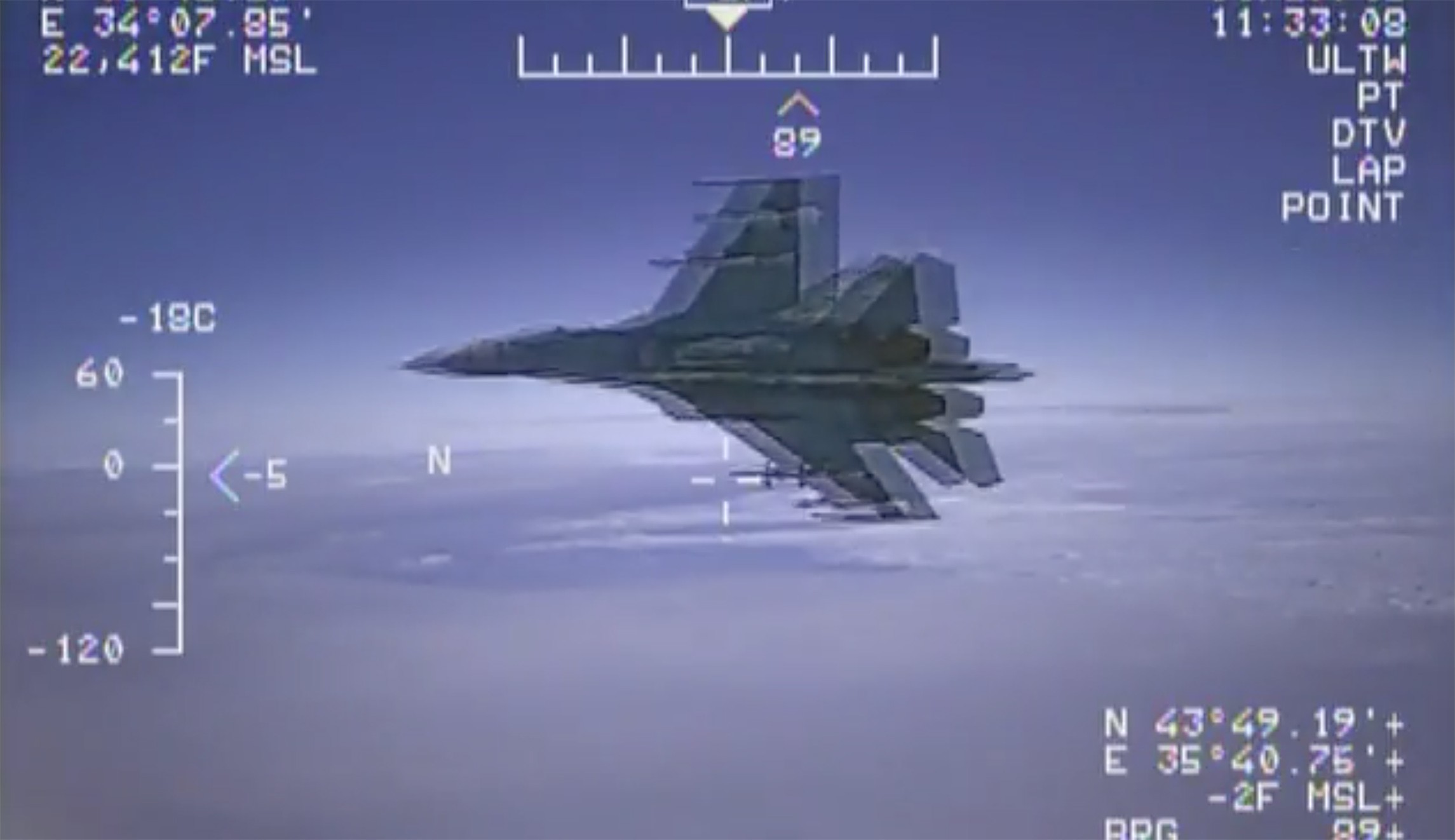 US releases footage of Russian jet flying close to American plane