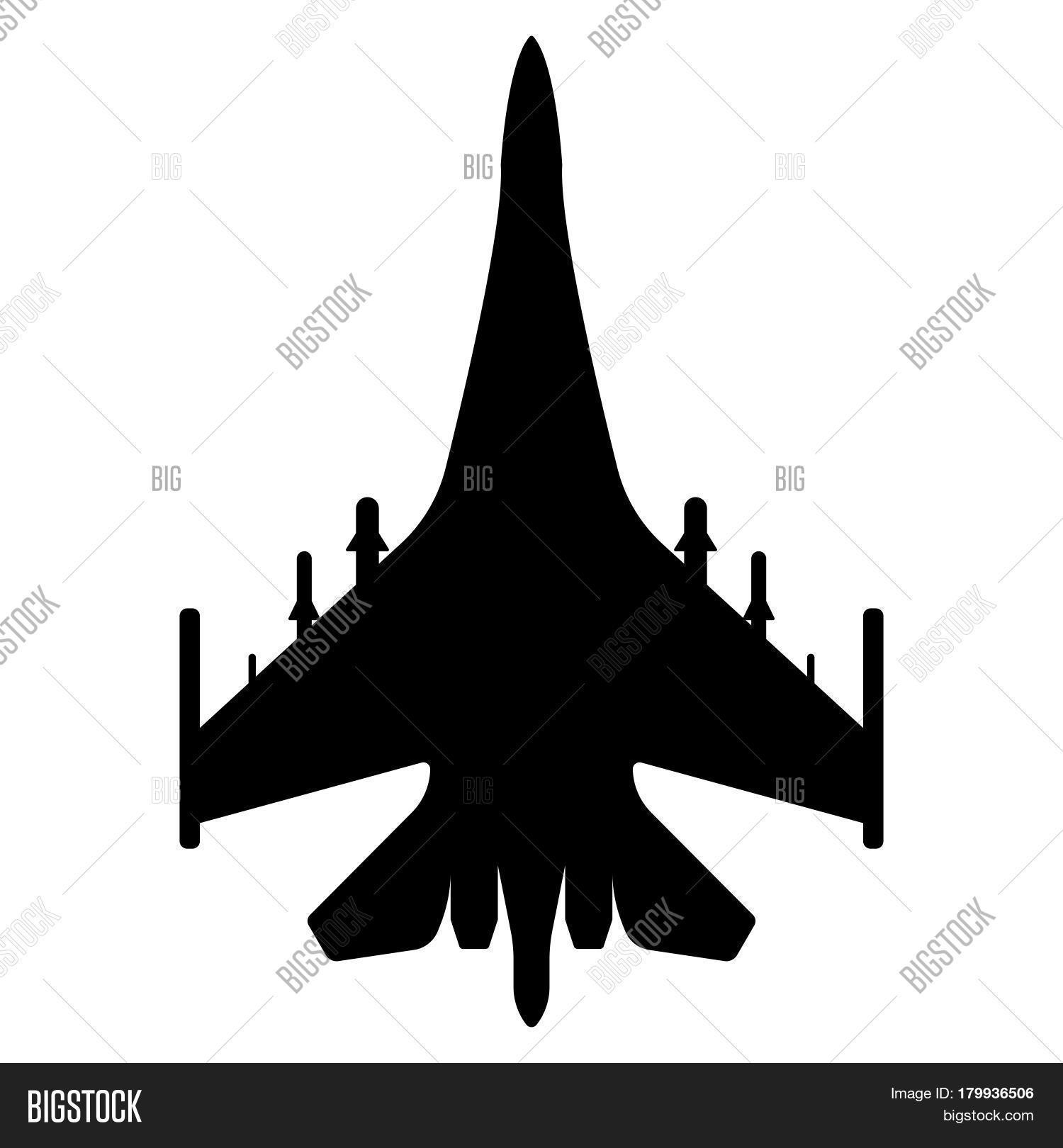 Fighter Aircraft Silhouette. Vector & Photo | Bigstock