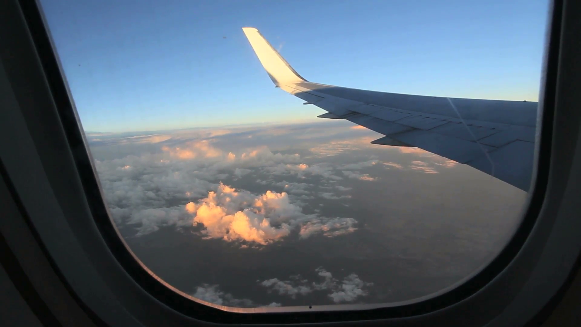 Wing Clouds and Andes Mountains from Airplane Window Stock Video ...