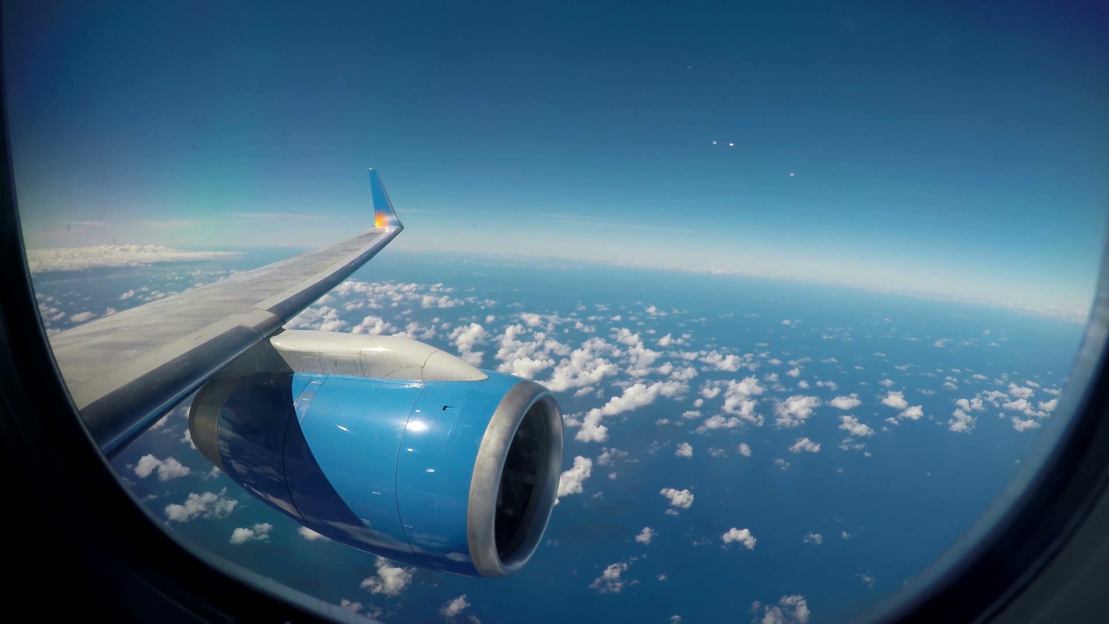 Looking out airplane window in flight Stock Video Footage - Videoblocks