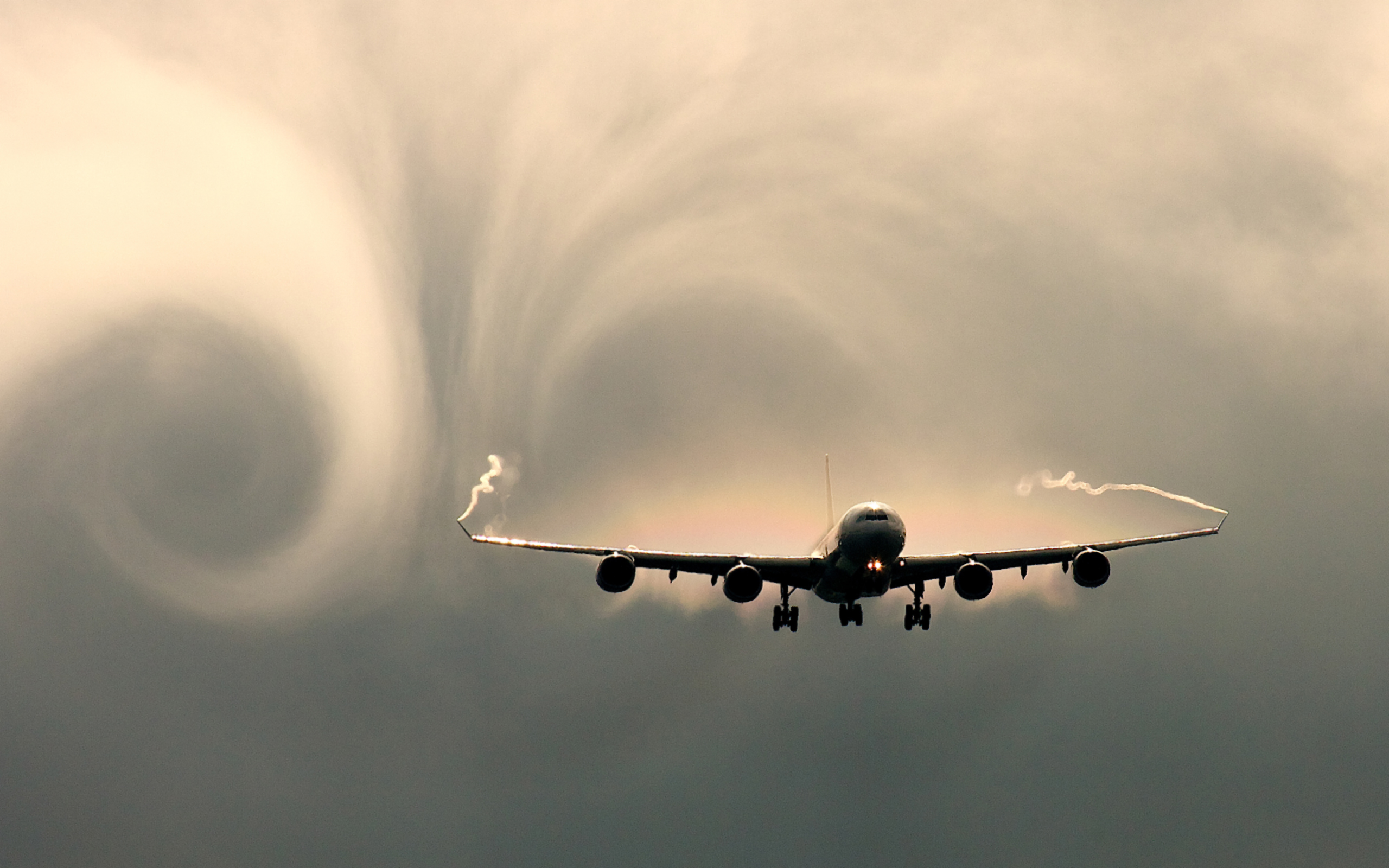 Vortex created by an airplane in flight wallpaper | 2560x1600 | 2599 ...