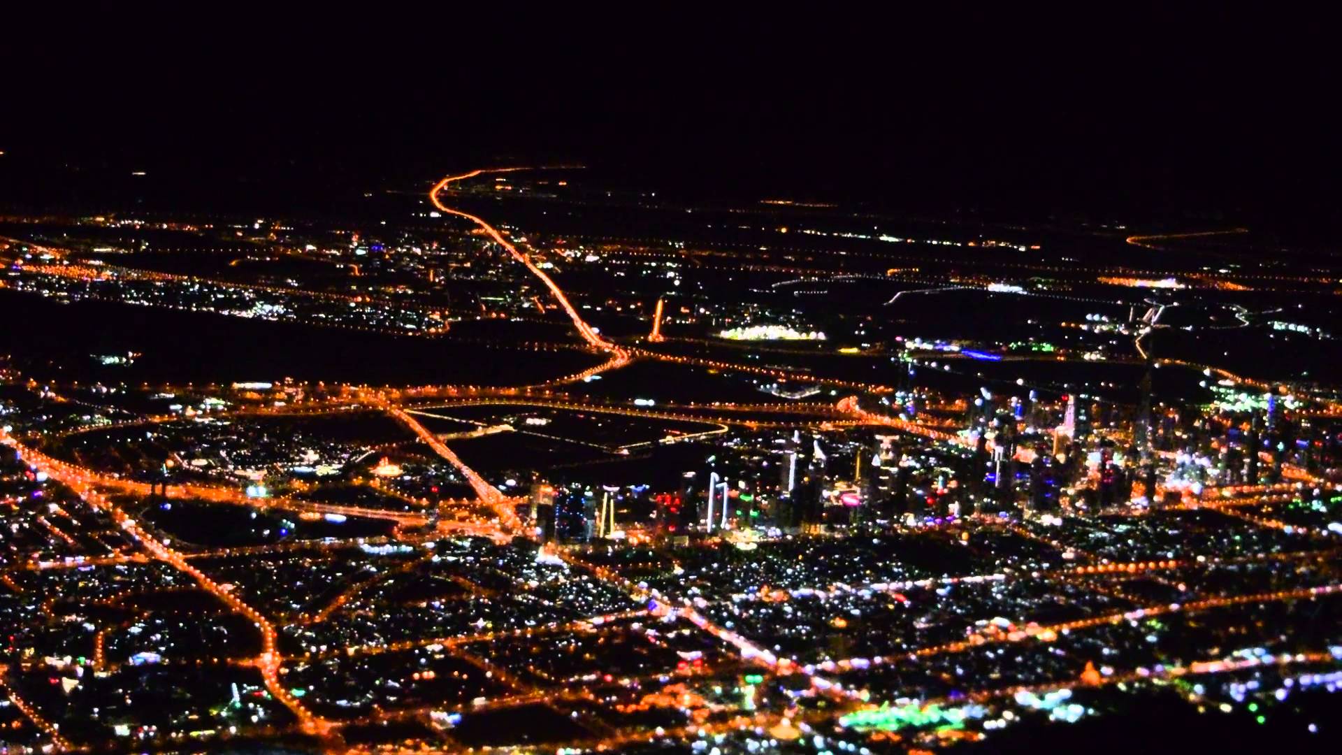 Take off from Dubai International Dubai Airport at night - YouTube
