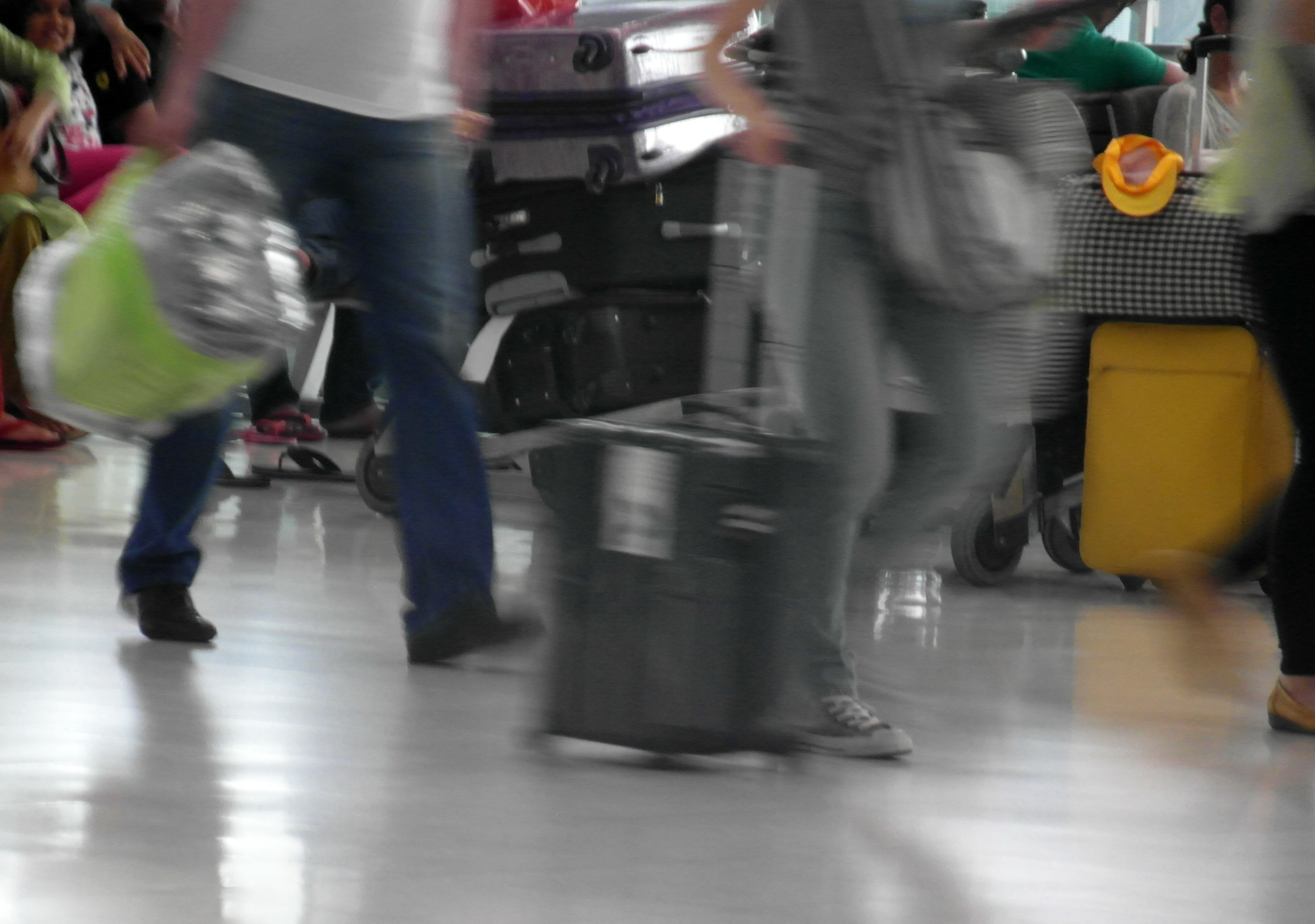 Airport passengers walking photo