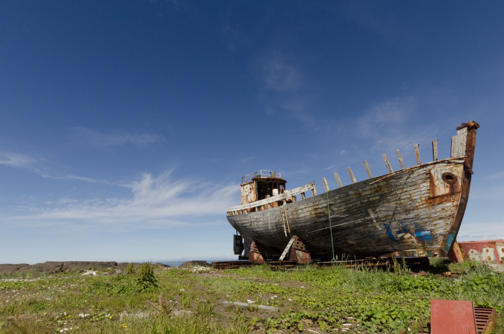 Abandoned ship Akranes, Iceland