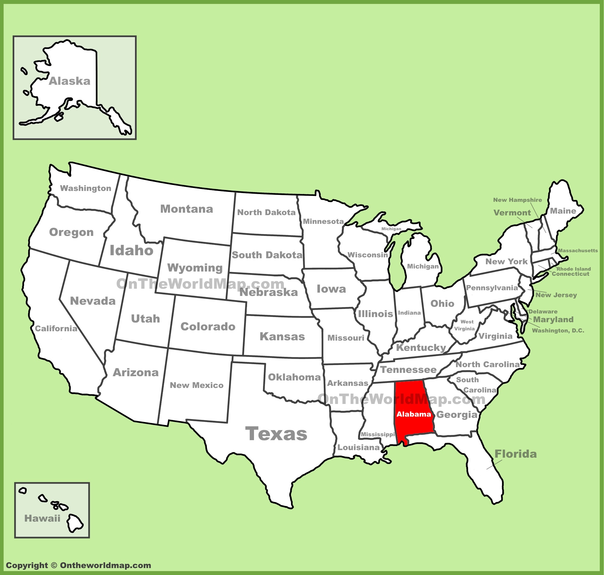 Alabama State Maps | USA | Maps of Alabama (AL) ﻿