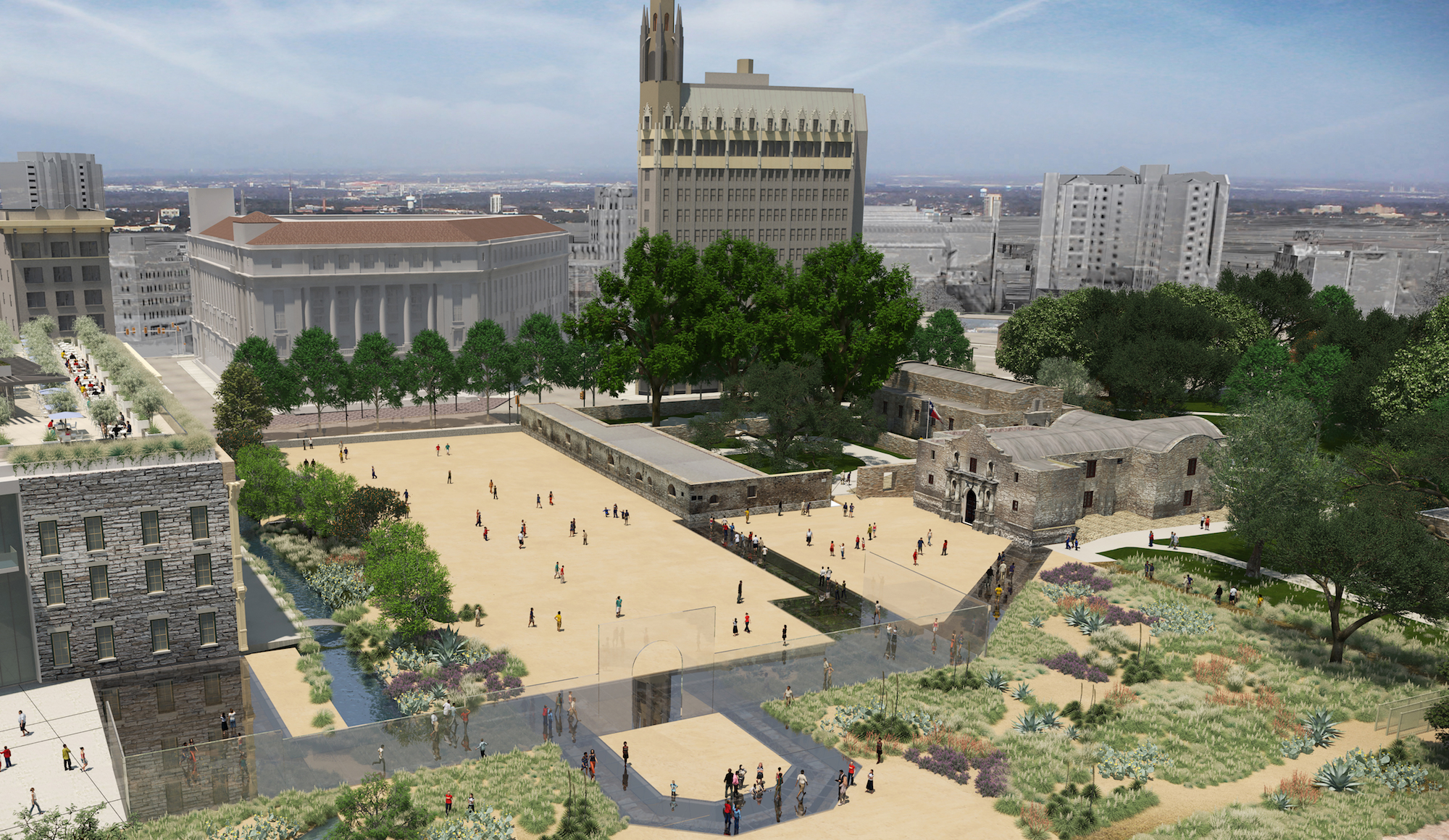 Visuals of 'Reimagined' Alamo Plaza Emerge