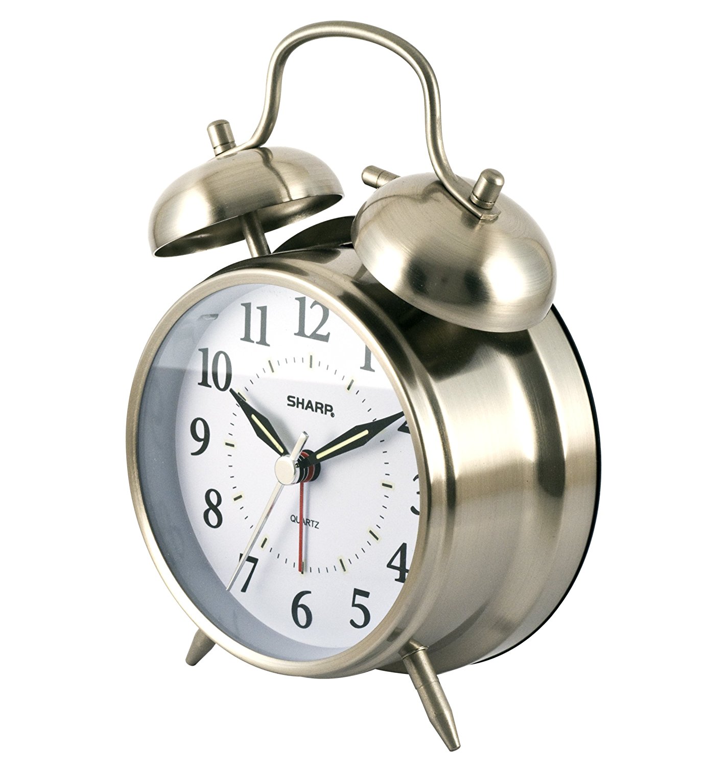 Amazon.com: Sharp SPC800 Quartz Analog Twin Bell Alarm Clock (Silver ...