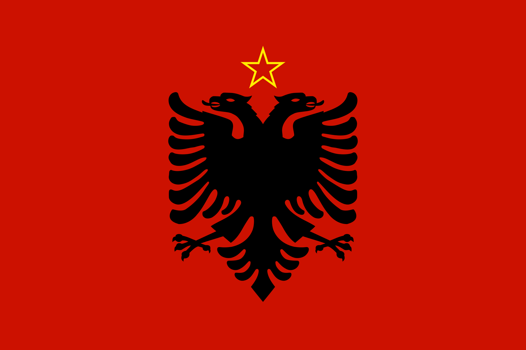 File:Flag of Albania (1946, 3-2).svg - Wikimedia Commons