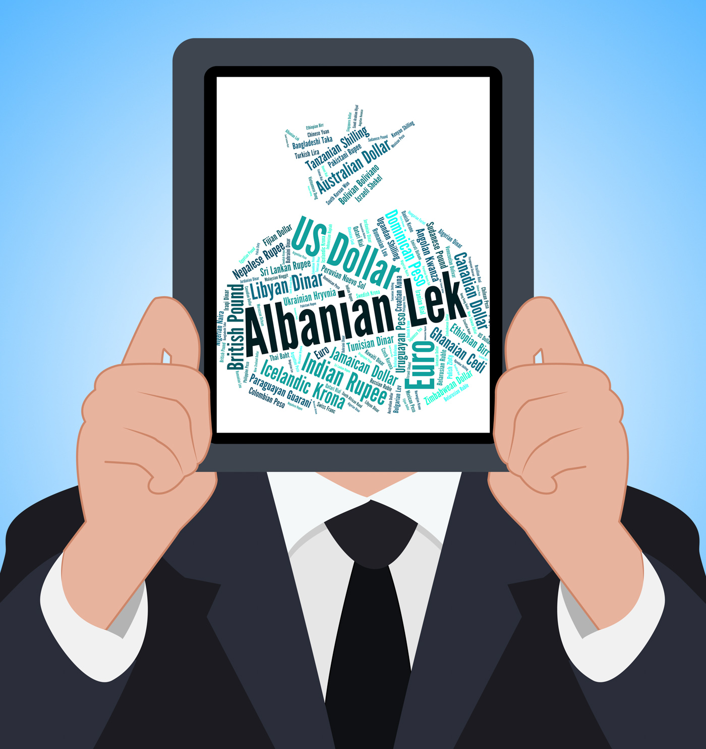 Albanian lek means currency exchange and banknote photo
