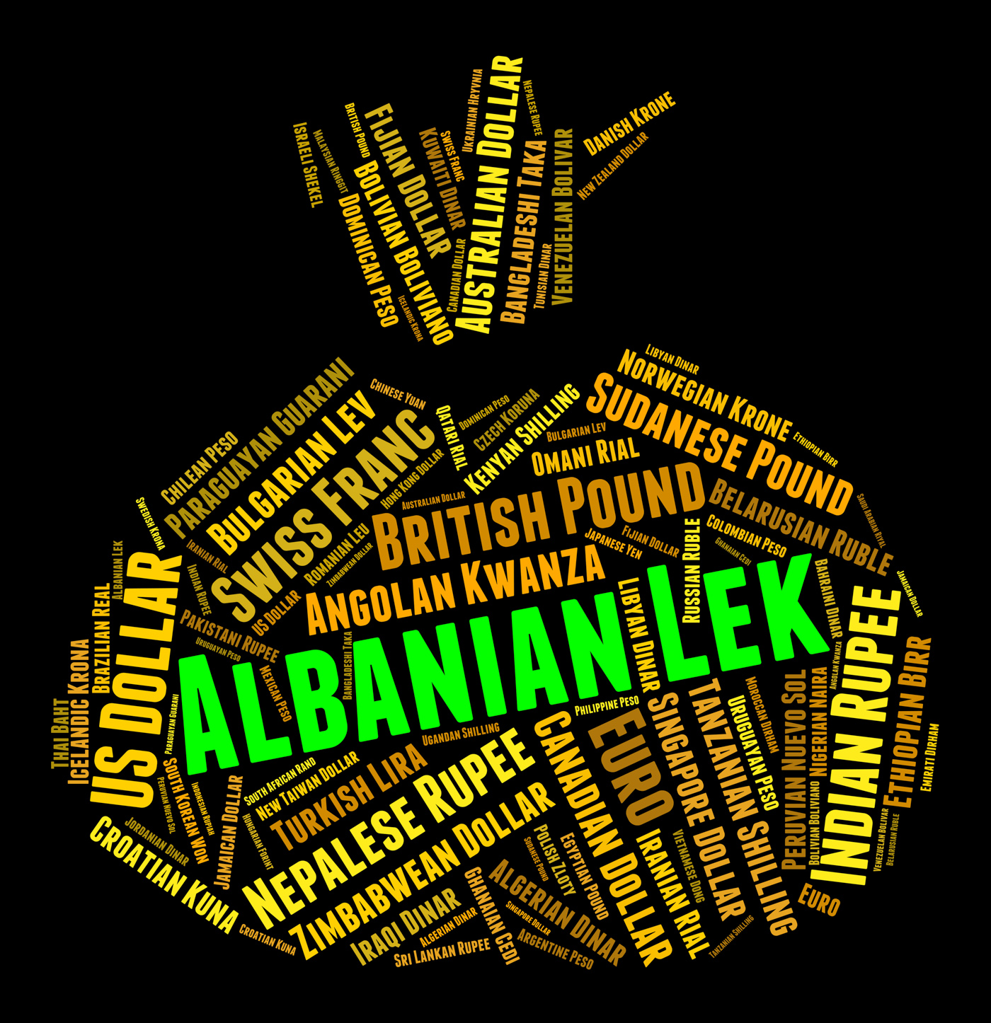 Albanian lek represents foreign currency and currencies photo