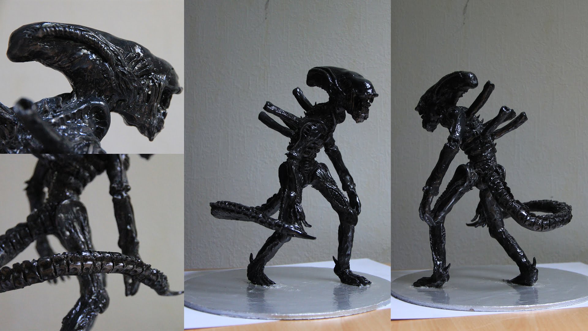 Xenomorph Alien sculpture complete timelapse + hq pictures - YouTube