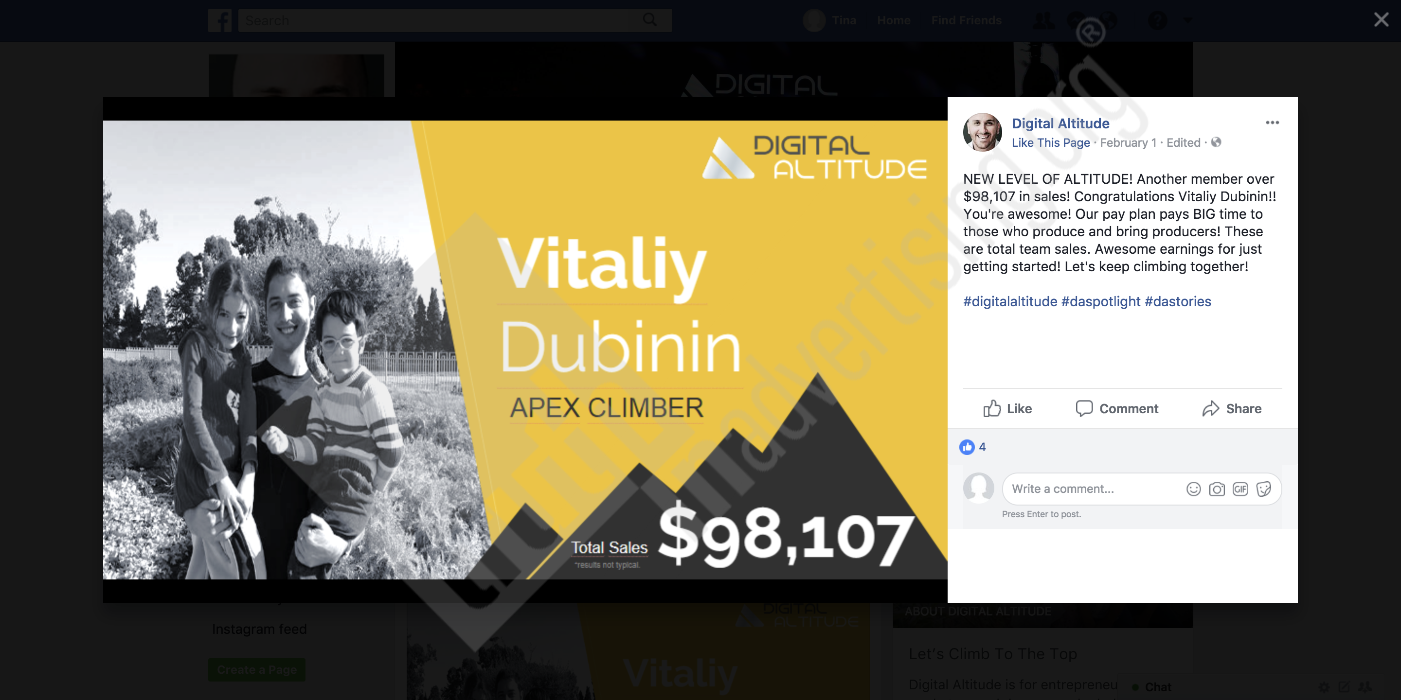 Digital Altitude Income Claims Database | Truth In Advertising