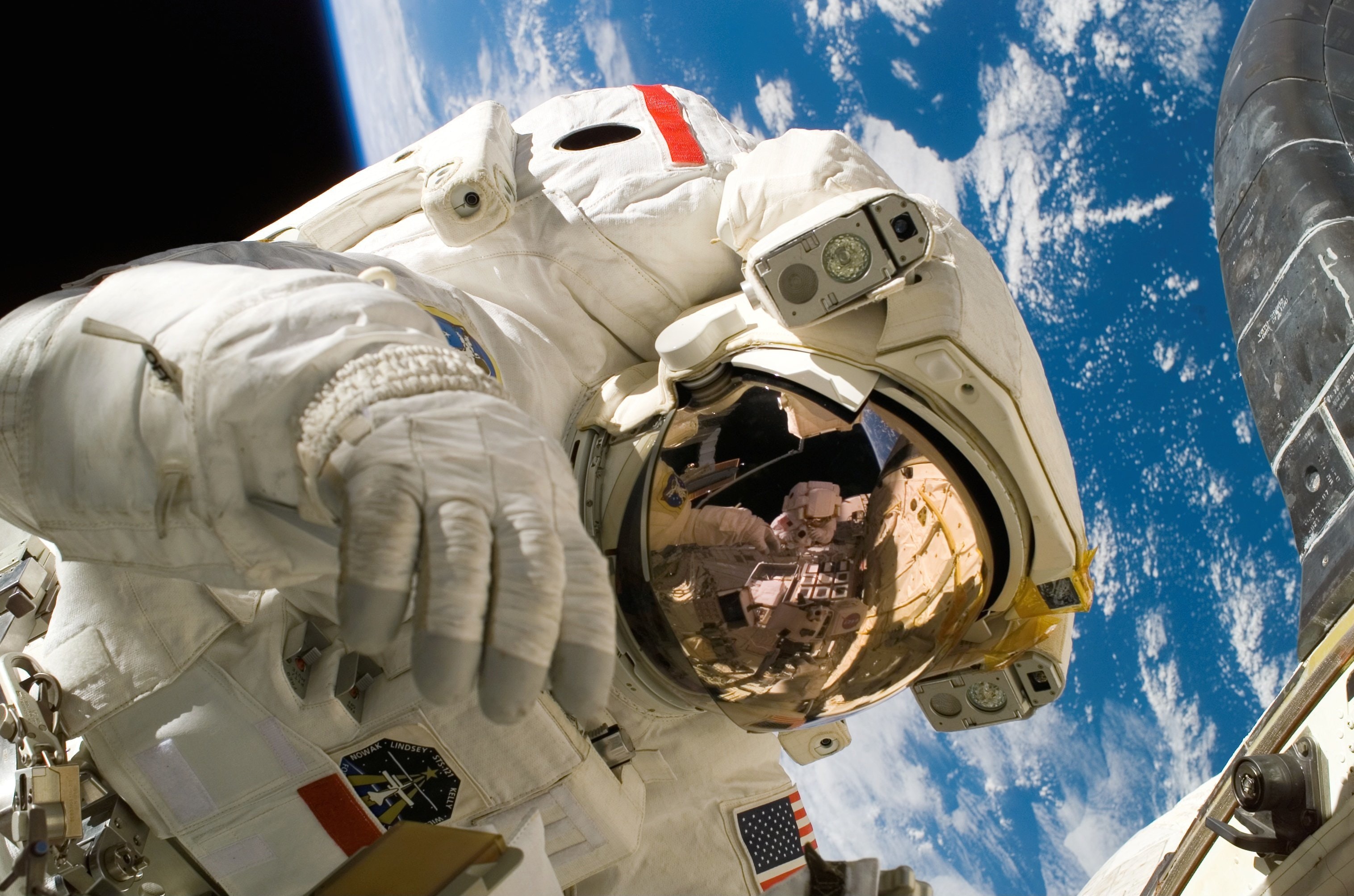 American astronaut in space, Astronaut, Science, Working, Universe, HQ Photo