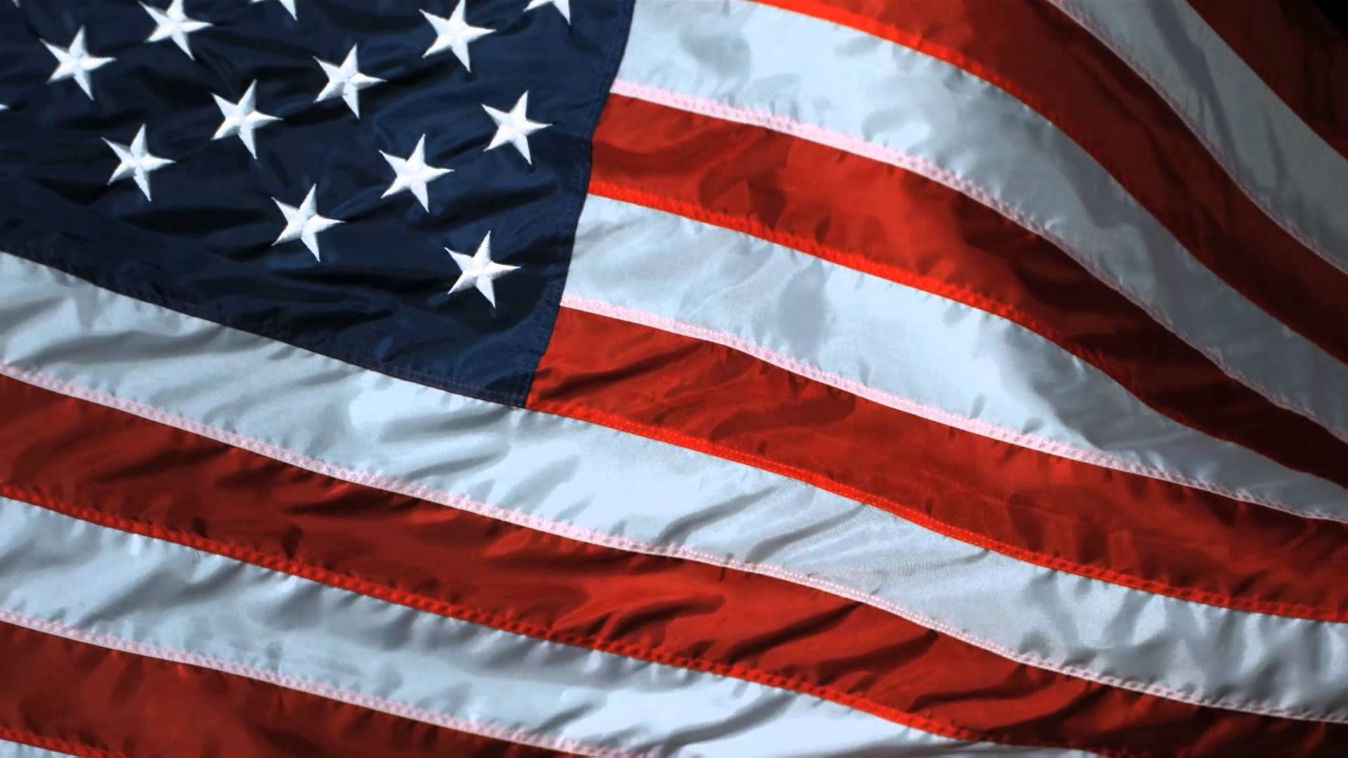 Slow Motion USA Flag Waving United States of America Flag Flying in ...