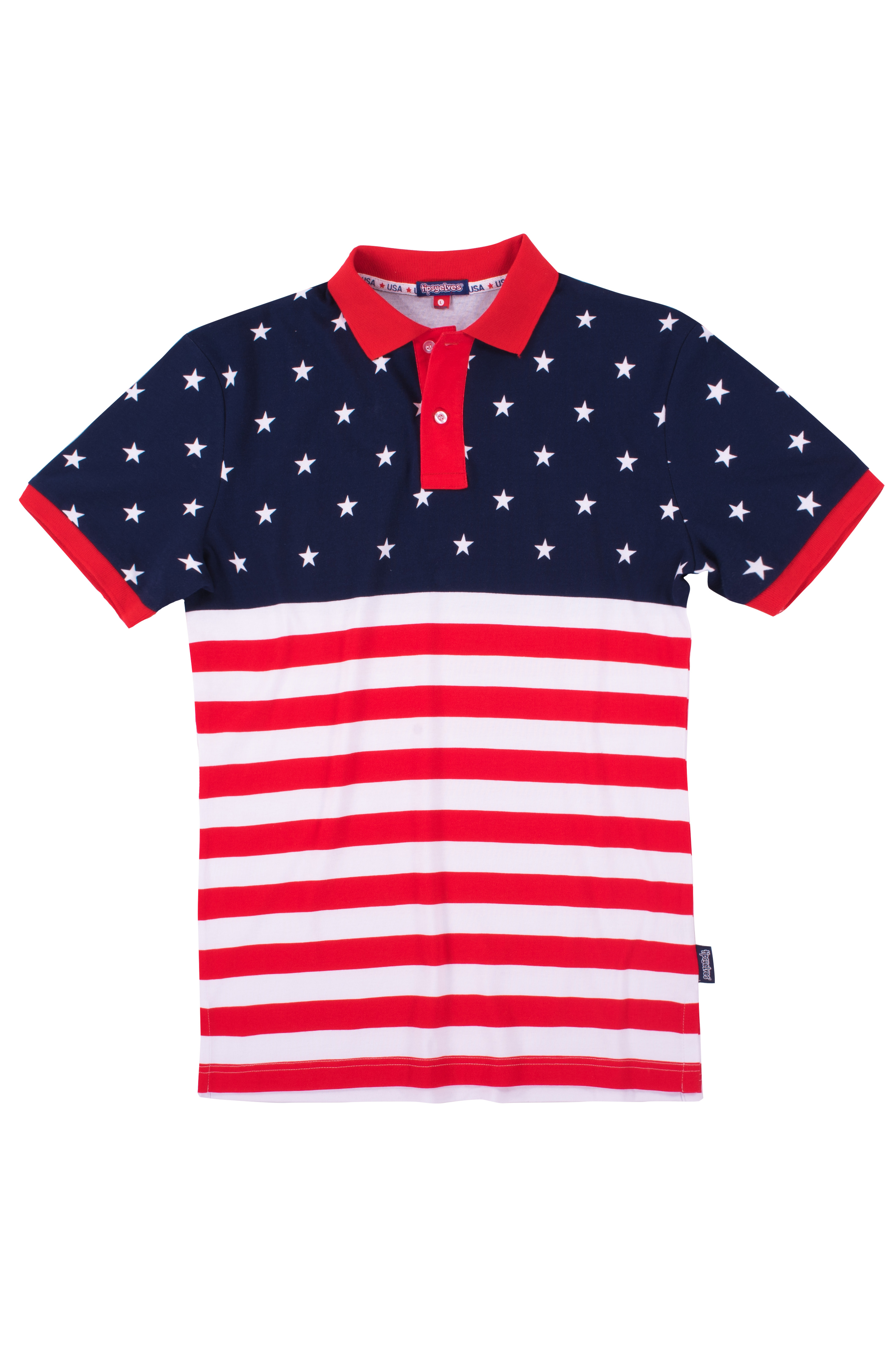Men's American Flag Polo Shirt | Tipsy Elves