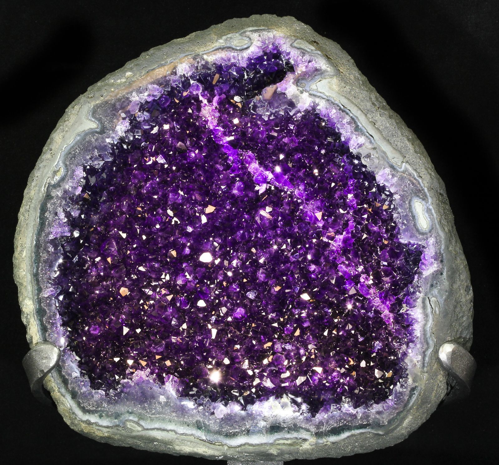 Amazing Amethyst Geode Display On Stand - Museum Piece For Sale ...