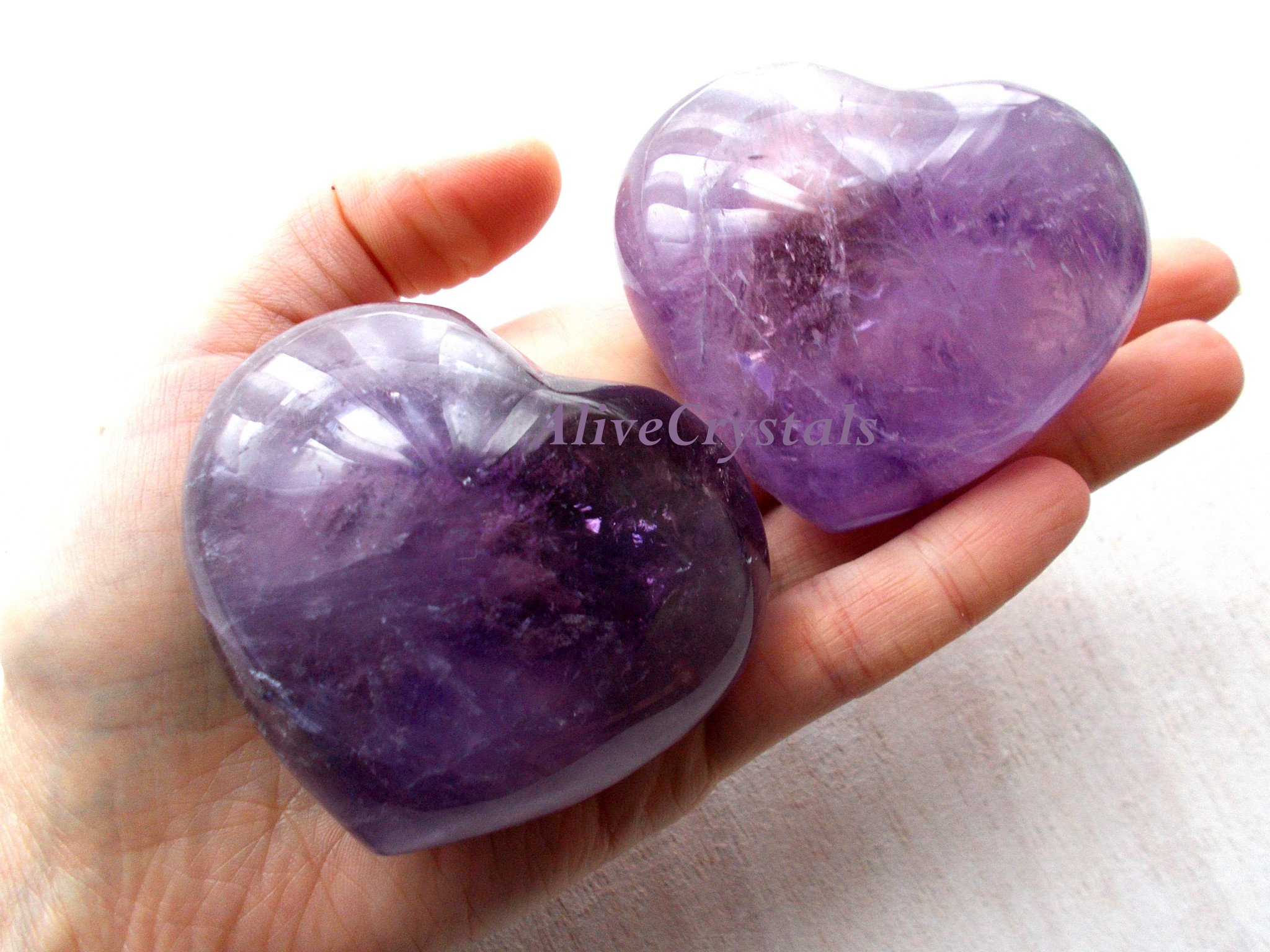 Large Amethyst Heart Shaped Amethyst Crystal Heart Gemstone Heart ...
