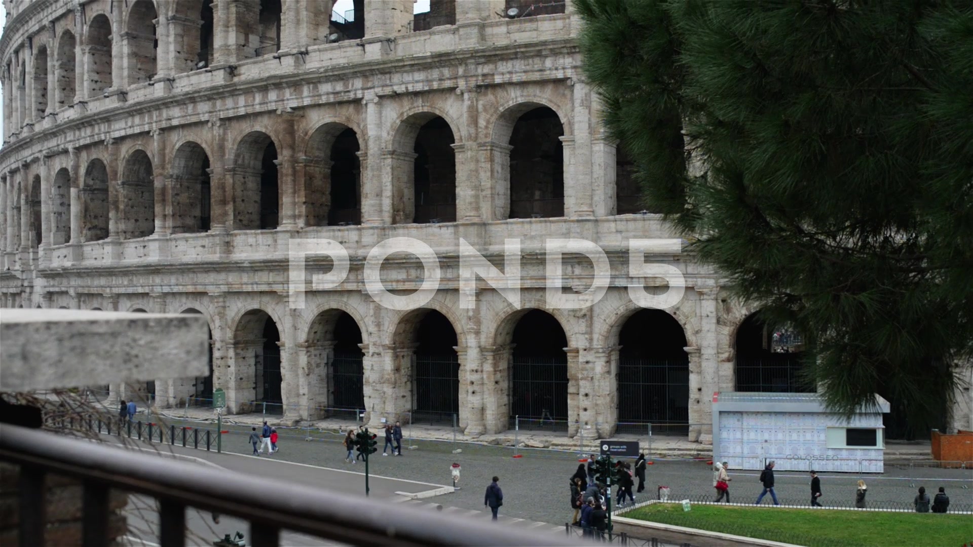 Colosseum or Flavian Amphitheatre in Rome, Italy ~ Footage #60078308