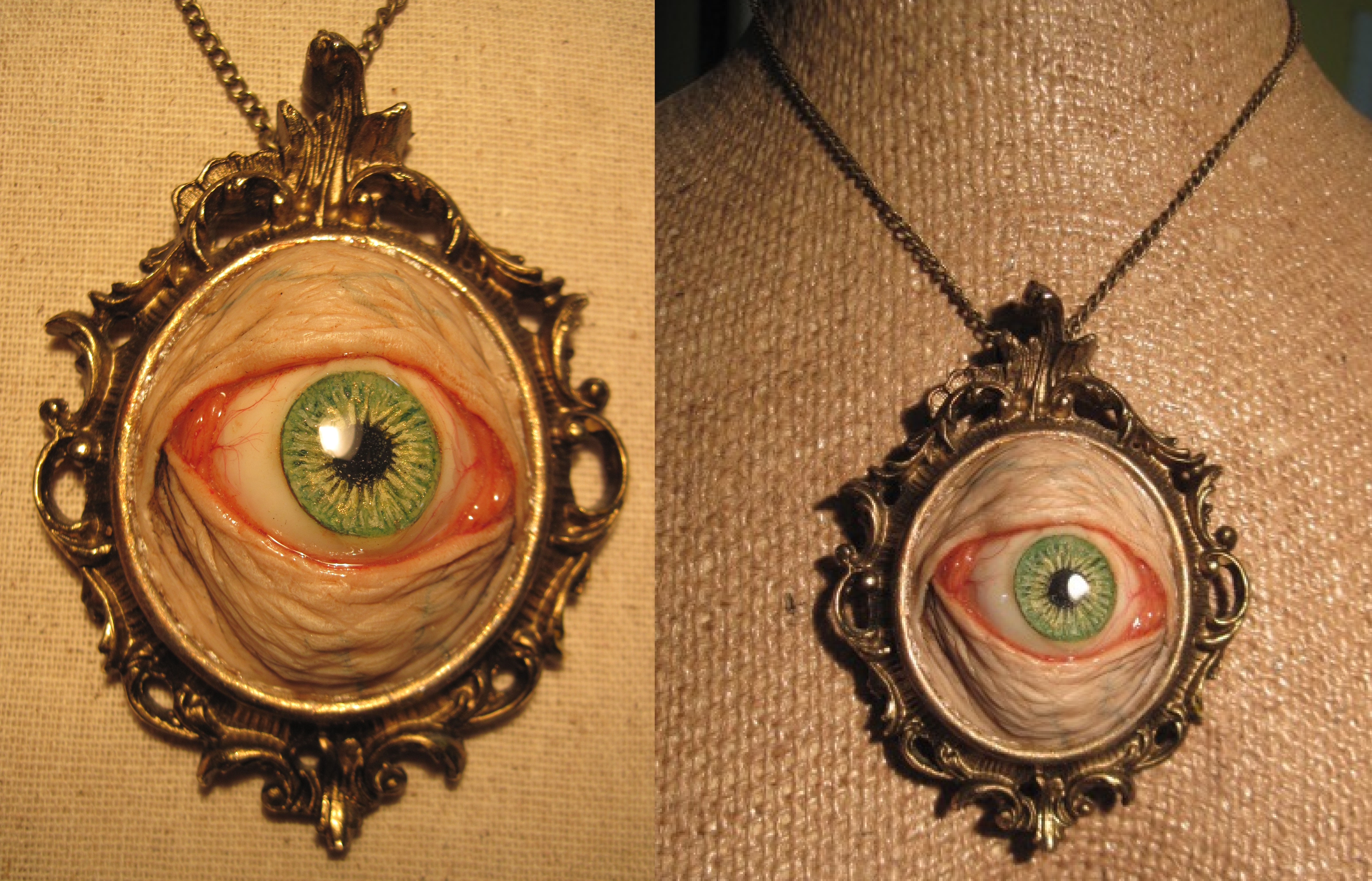Creepy Realistic Eye Sculpture Amulet Necklace by JodyElizabeth on ...