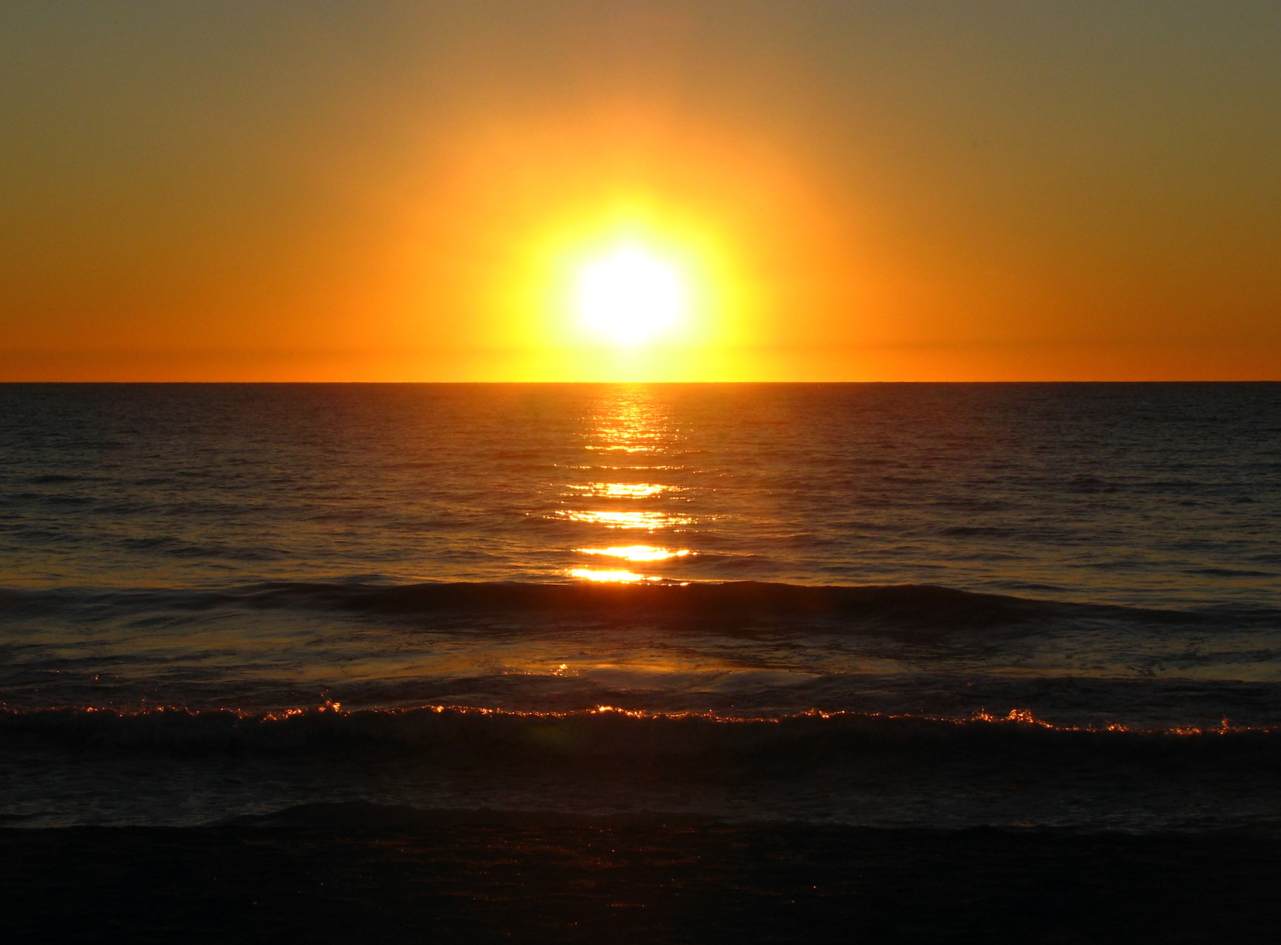 An ocean sunset landscape photo