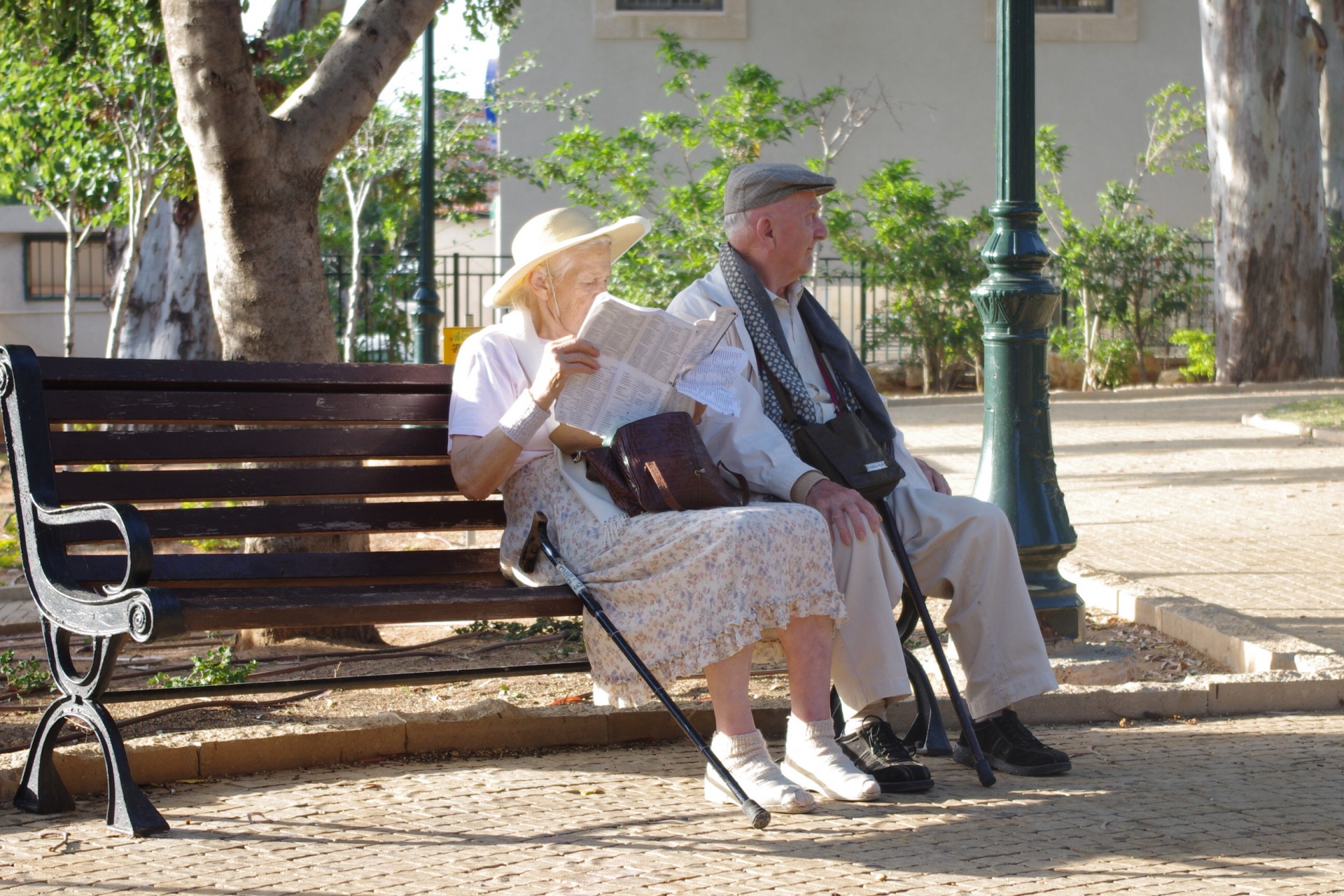 Old Couple In Park Free Stock Photo - Public Domain Pictures
