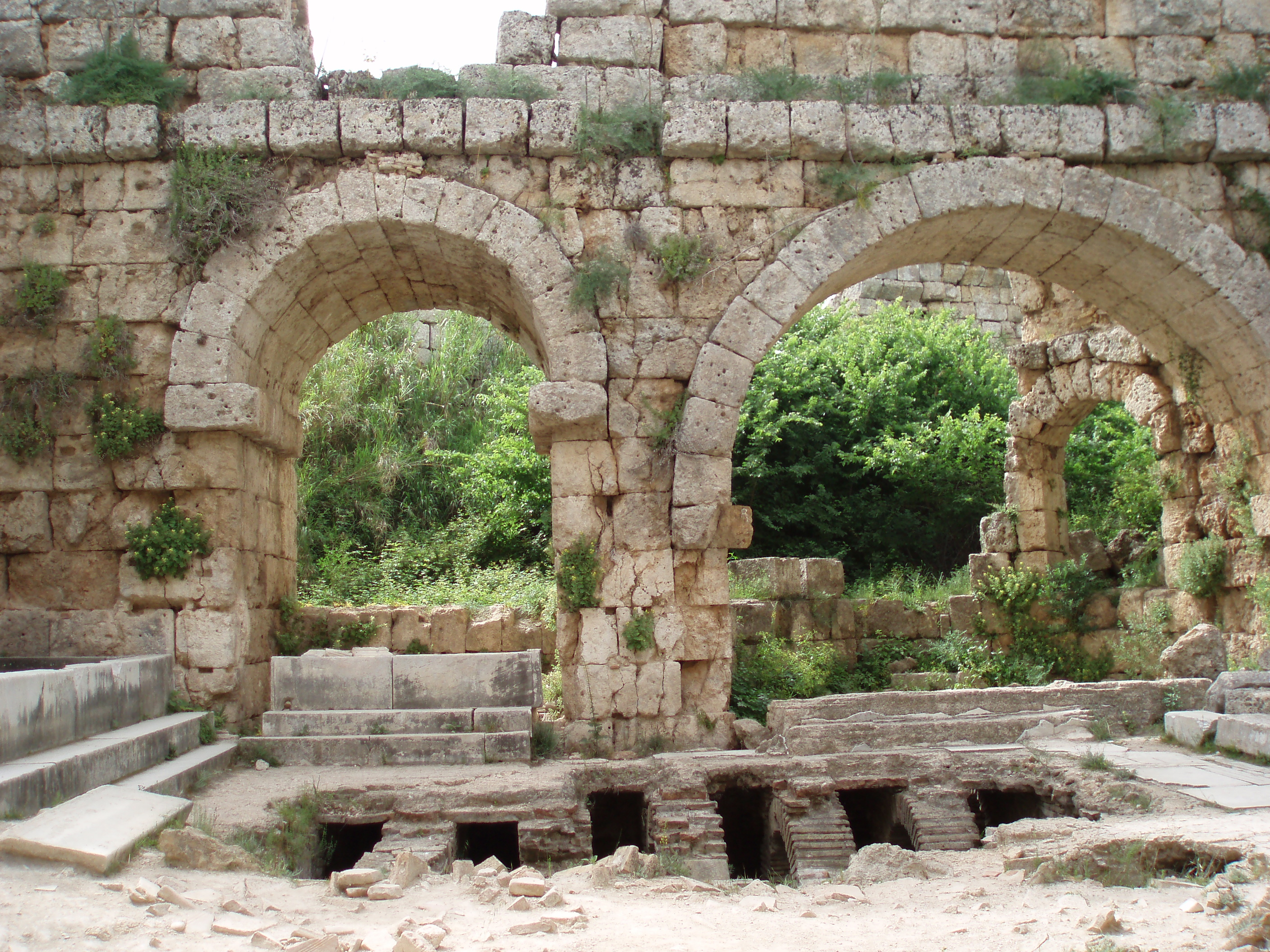 Ancient roman bath in perge photo