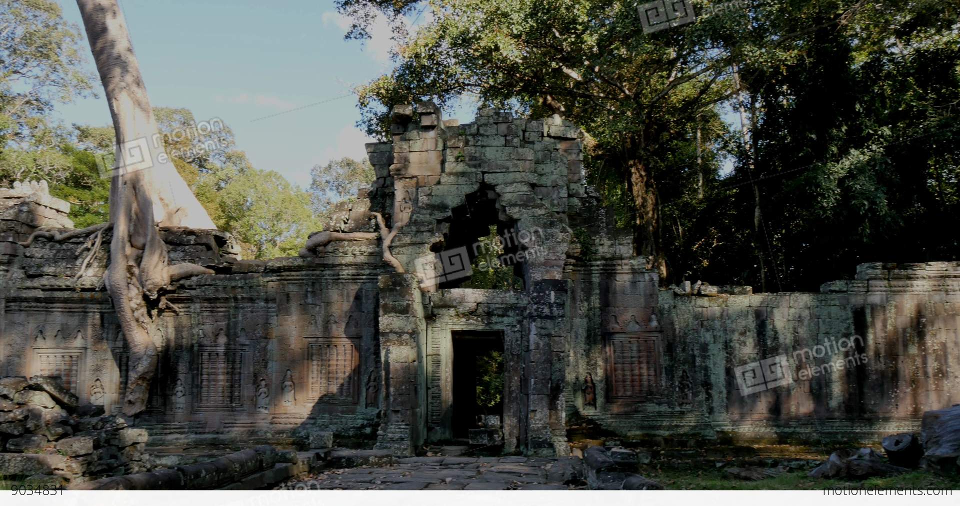 Cambodia Angkor Wat Temple Ancient Ruin Buildings Preah Khan Stock ...