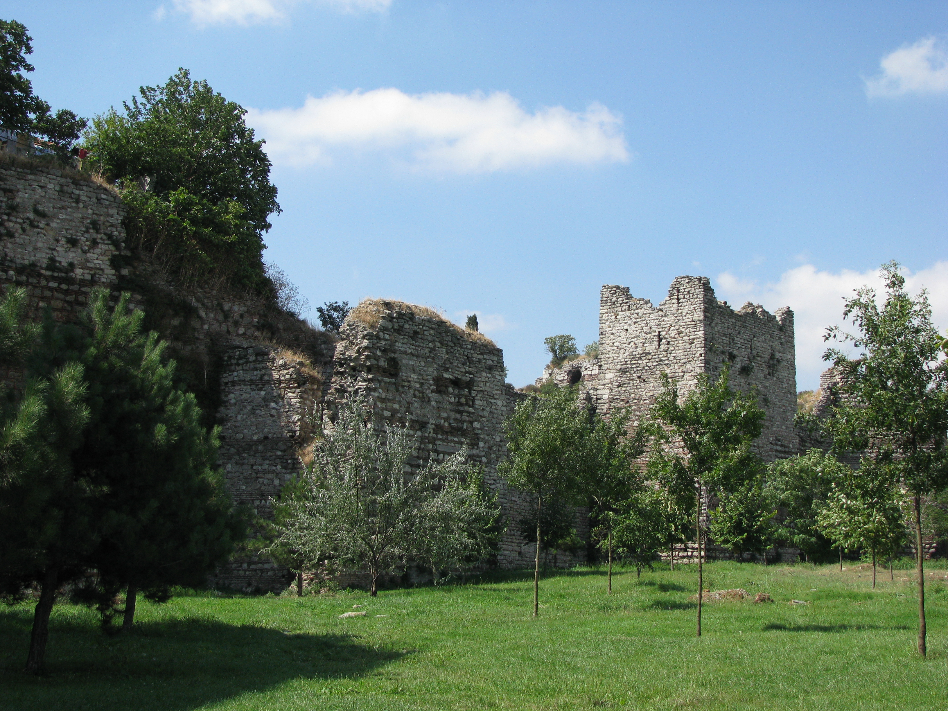 Ancient walls of the constantinople photo