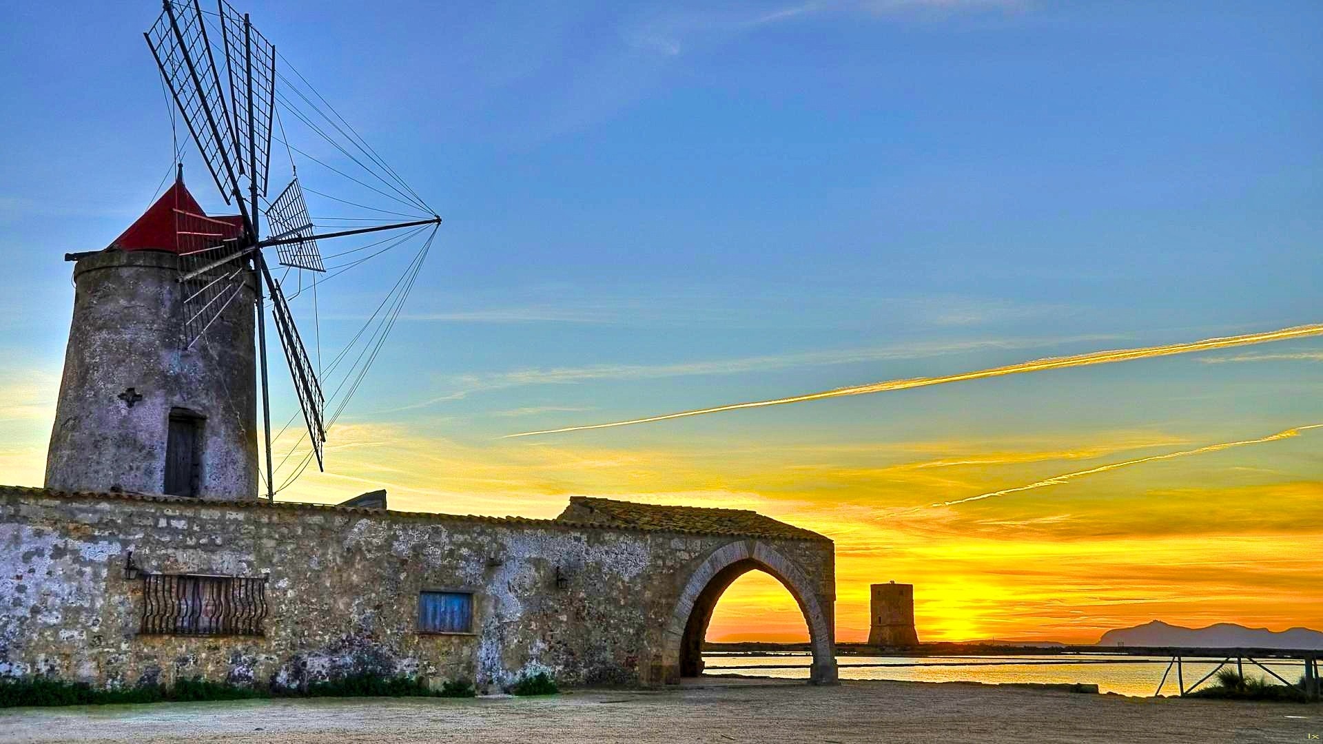 Ancient: Windmill Paceco Sicily-Italy Sicily Italy Colors Panorama ...