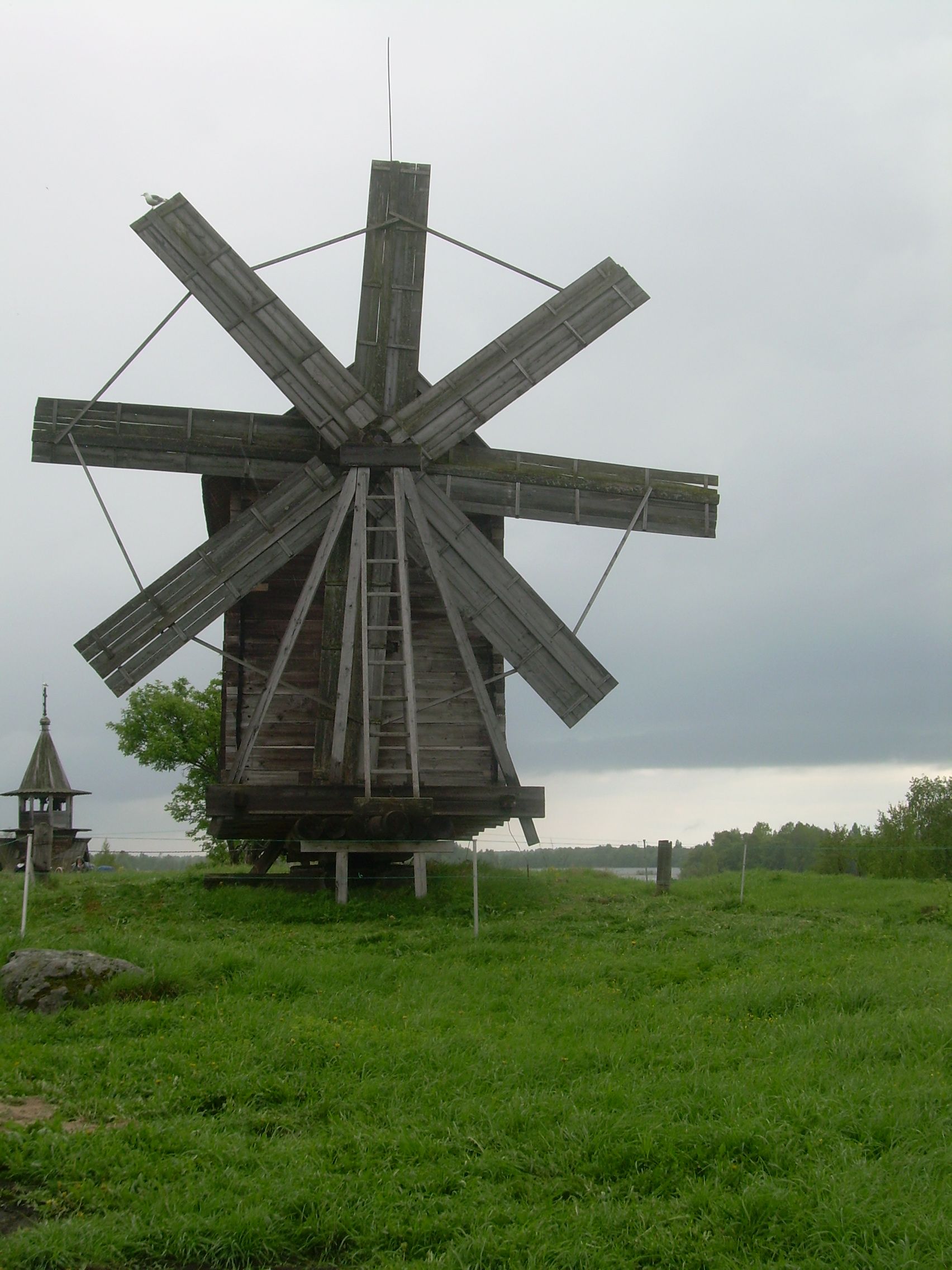 windmill, Kizhi Island, Karelia(northern Russia), 2010. The island ...