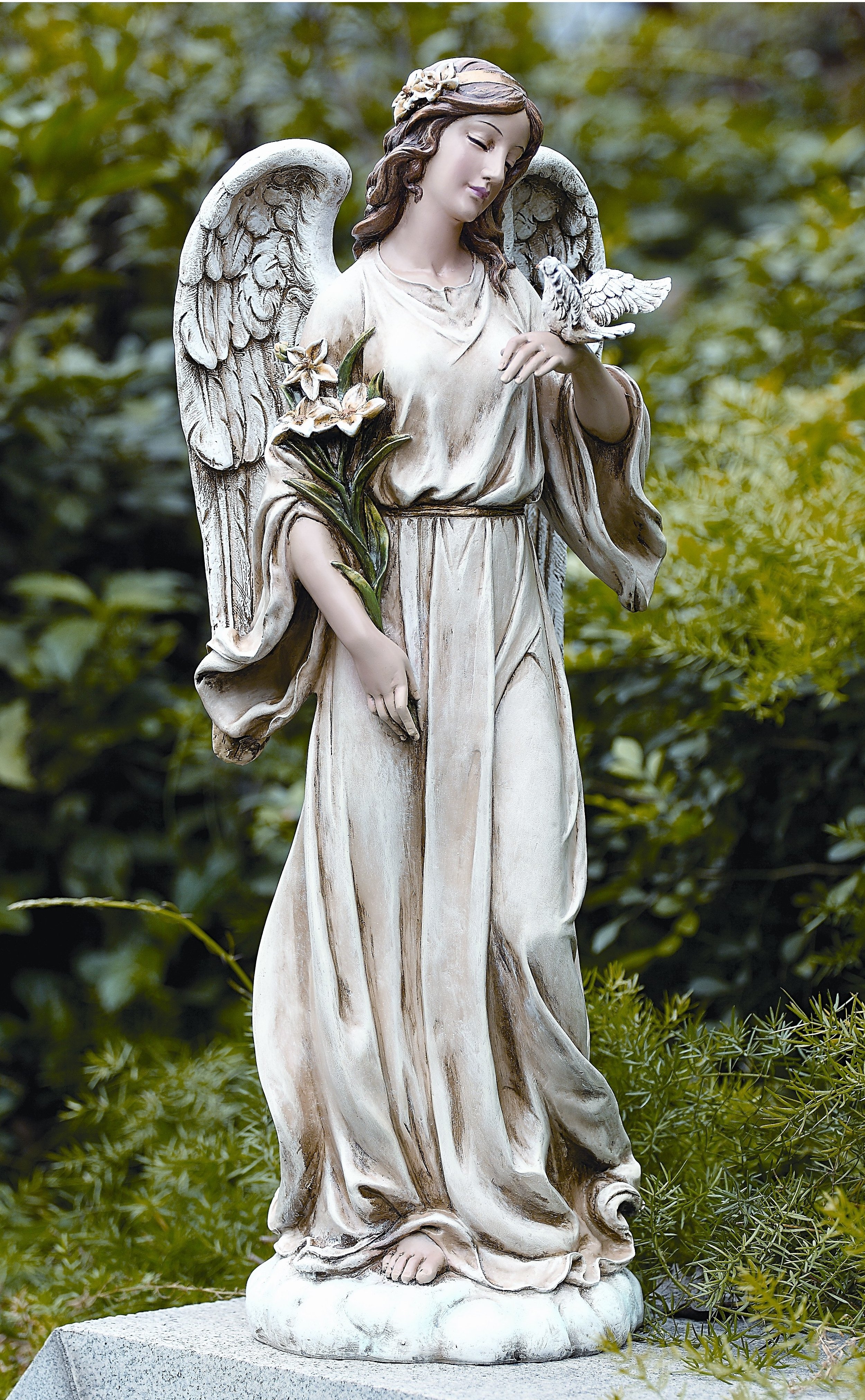 Joseph's Studio™ Garden Angel Statue Holding A Dove - Buy Online Now!