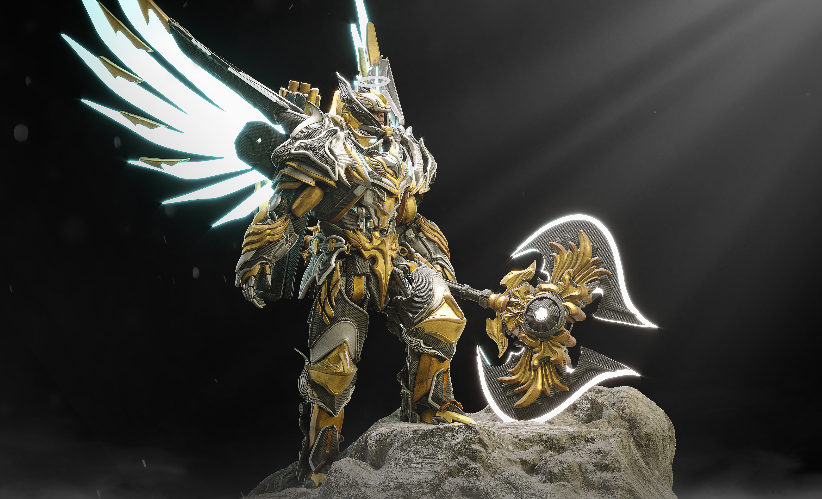 Finished - Art War 2 - Medieval Sci-fi Angel — polycount