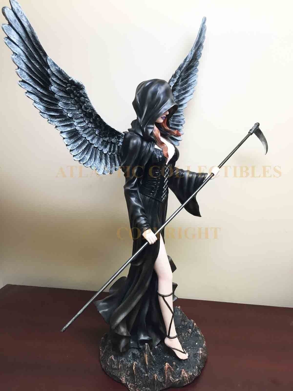 Large Angel of Death Carrying Scythe Grim Reaper Fairy Fantasy ...