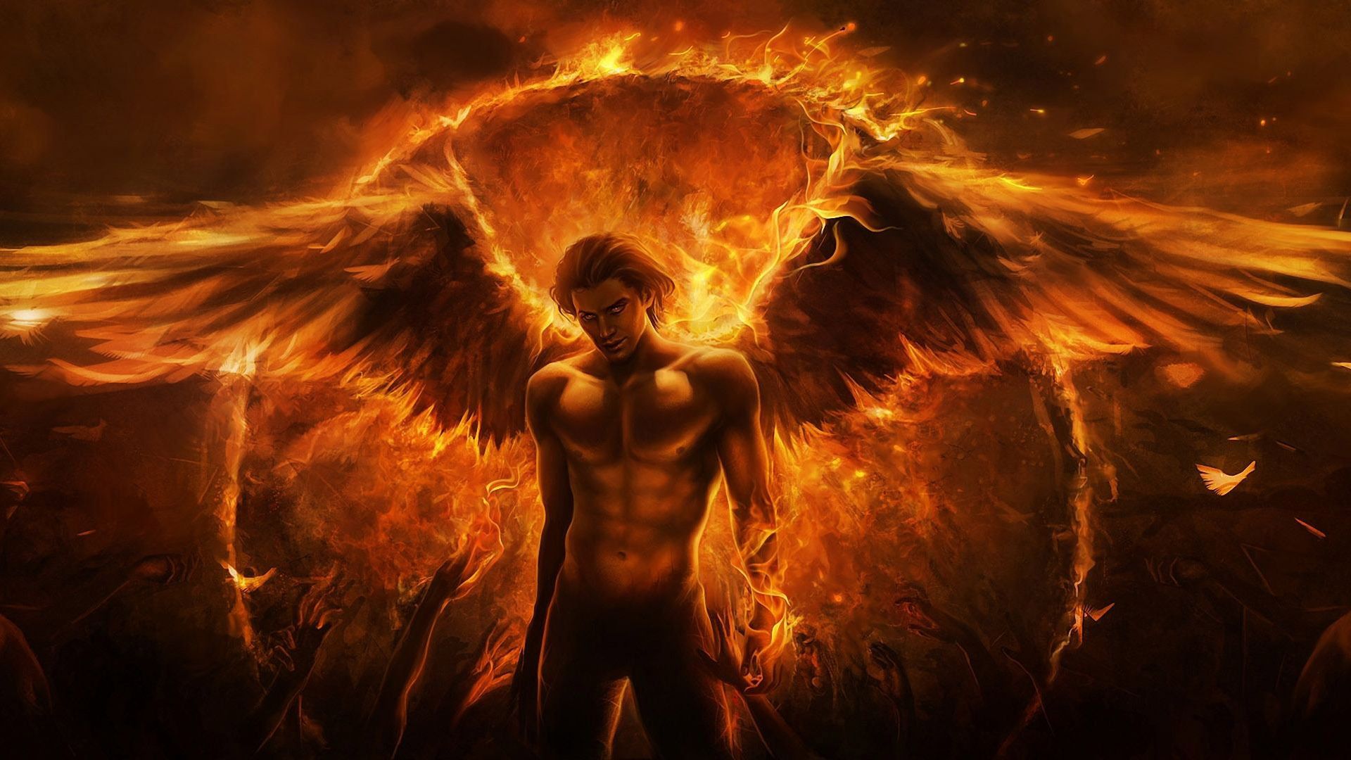 Fire Angel Fantasy Hd Wallpaper | Divine Angels & Dark Angels ...