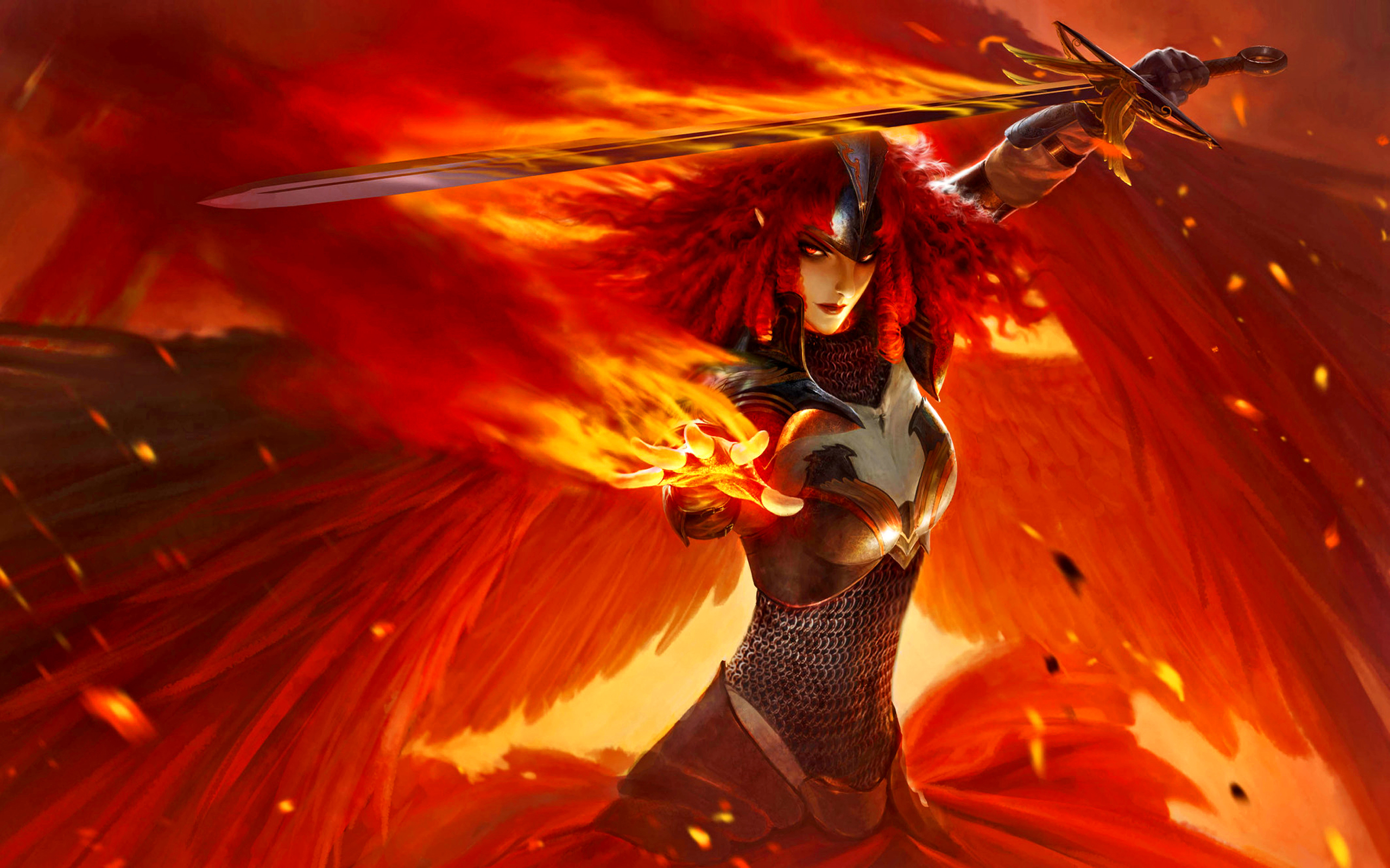 Angel of Fire Full HD Wallpaper and Background Image | 2560x1600 ...