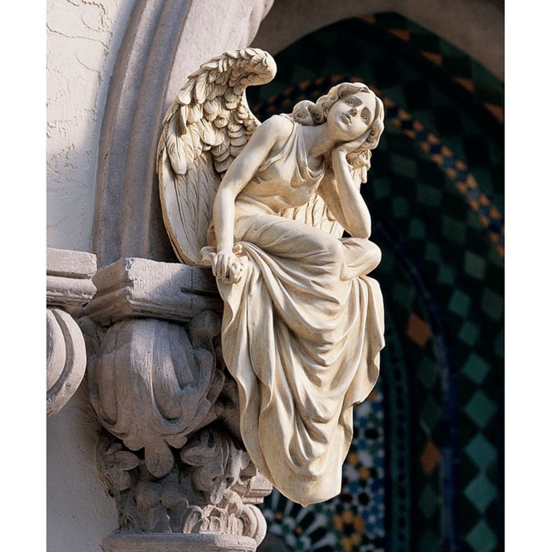 Design Toscano Resting Grace Sitting Angel Sculpture - Large ...