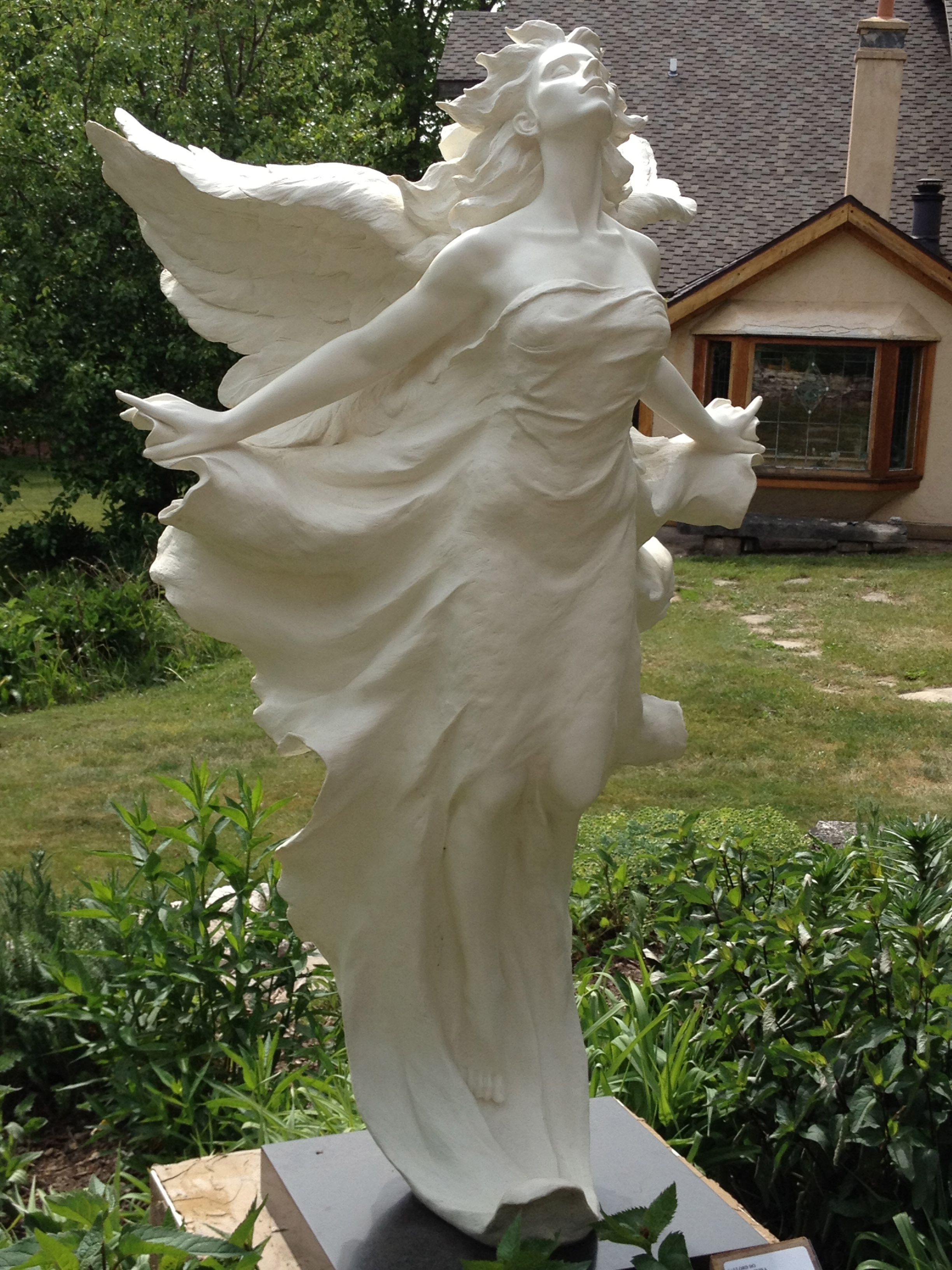 Sculpture at the Edgewood Orchard Garden in Fish Creek, WI | Angels ...