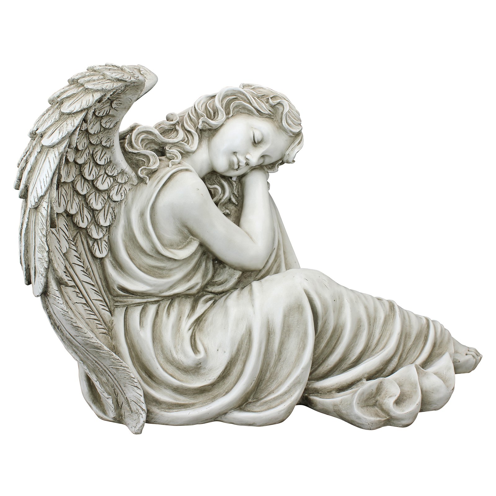 Design Toscano Resting Grace Sitting Angel Sculpture - Large | Hayneedle