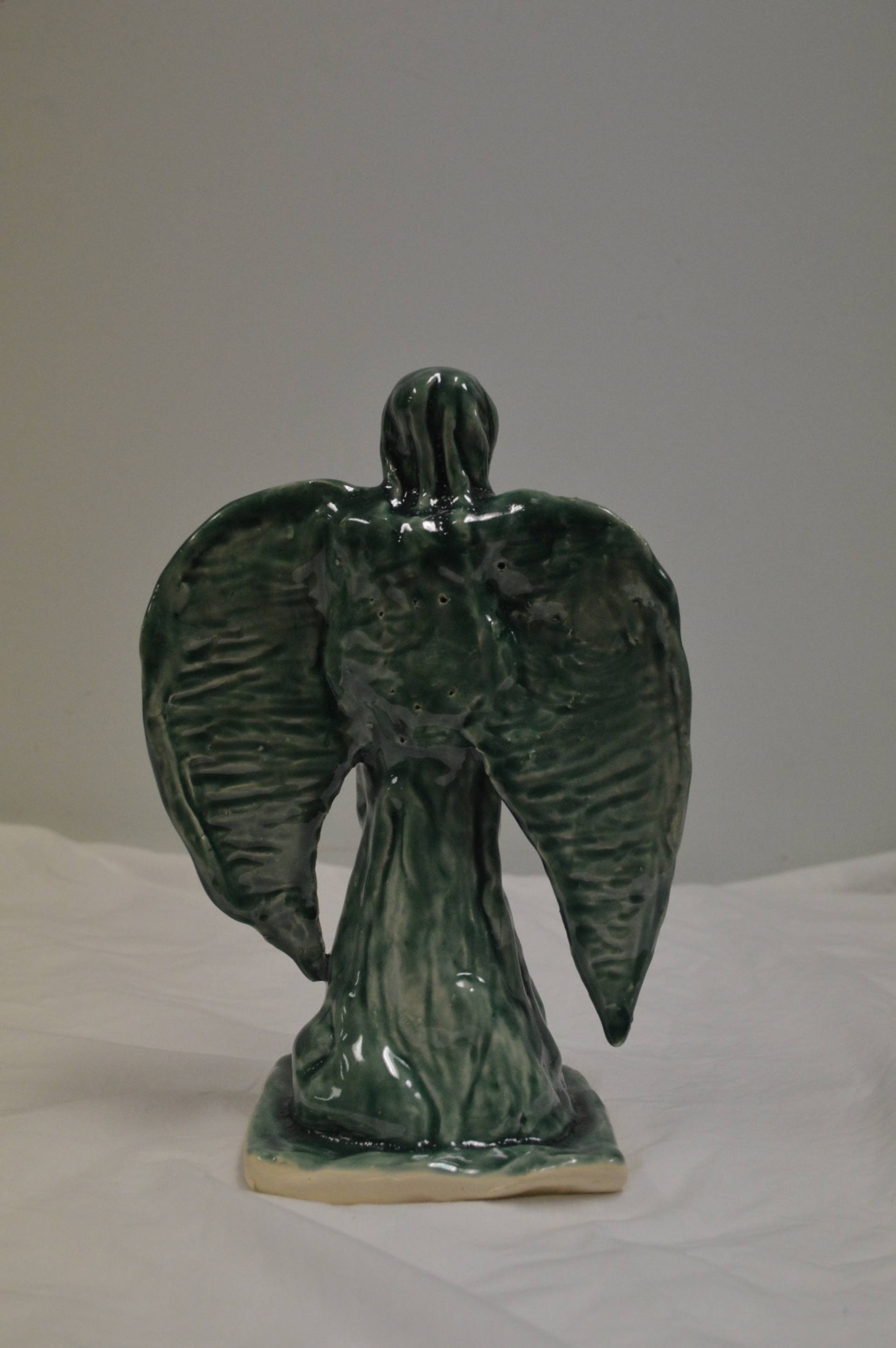 Saatchi Art: Jade Angel, # 2 - Ceramic Angel Sculpture- 10.75 inches ...