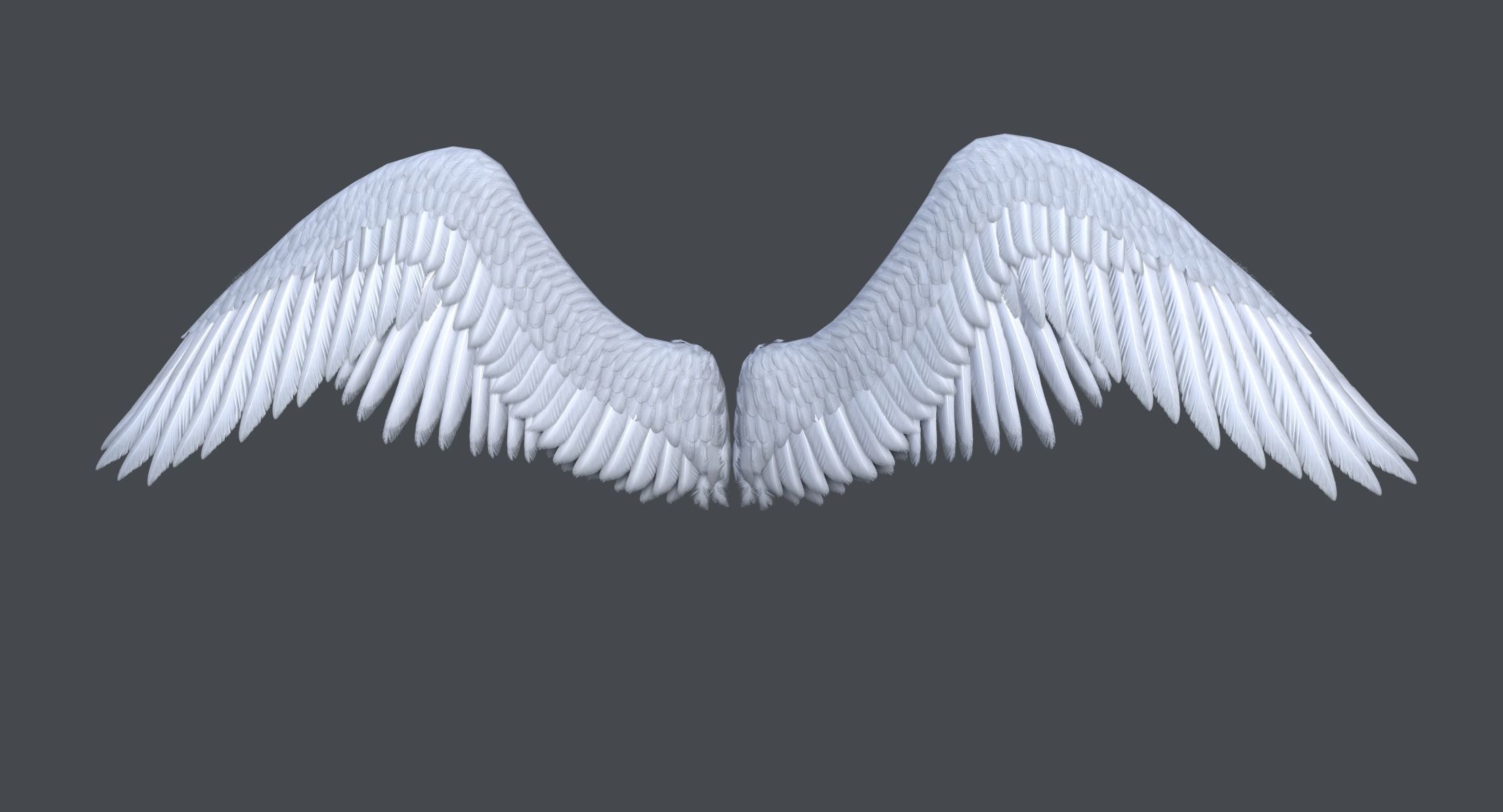 Lowpoly angel wings 3D asset | CGTrader