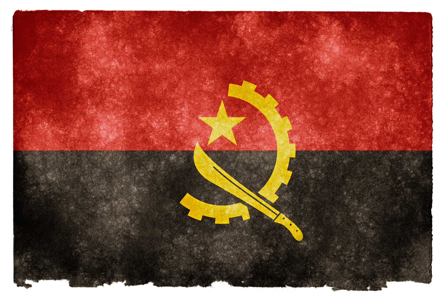 Angola grunge flag photo