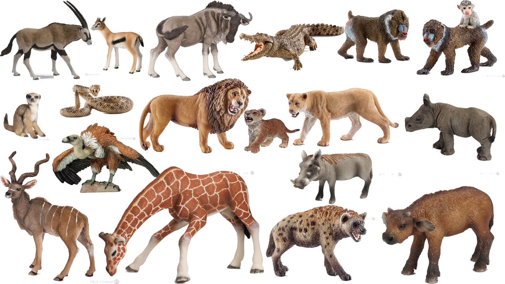Schleich Papo 20 Animals African Savanna Safari ZOO Toys Figurines ...