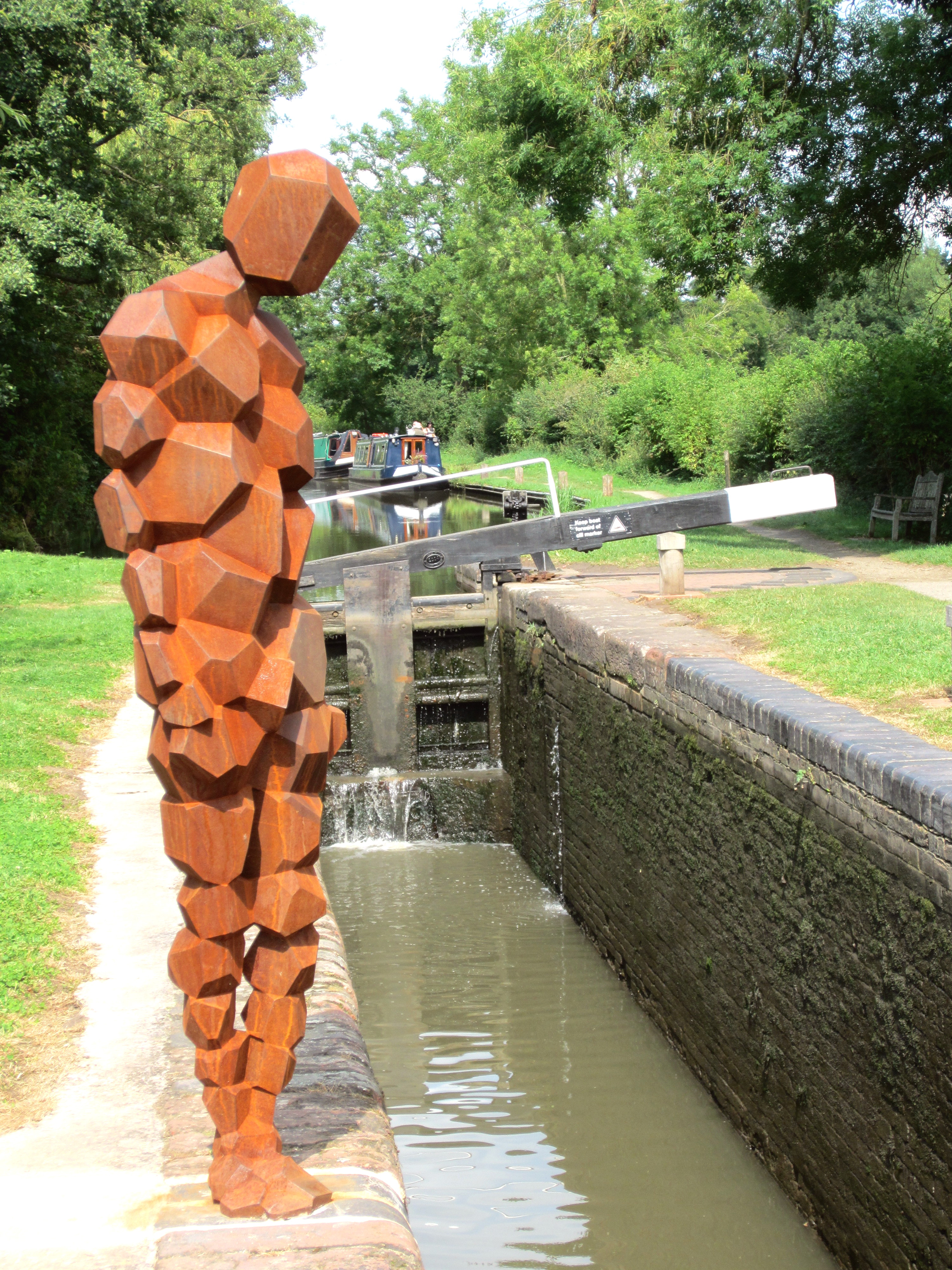 Antony Gormley Statue at Lowsonford - Our Warwickshire