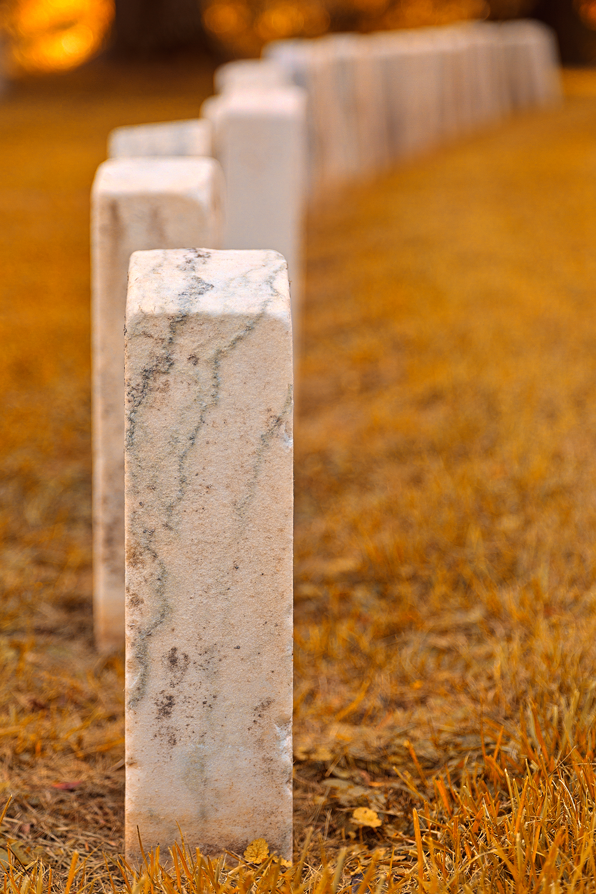 Antietam tombstones - golden glow hdr photo