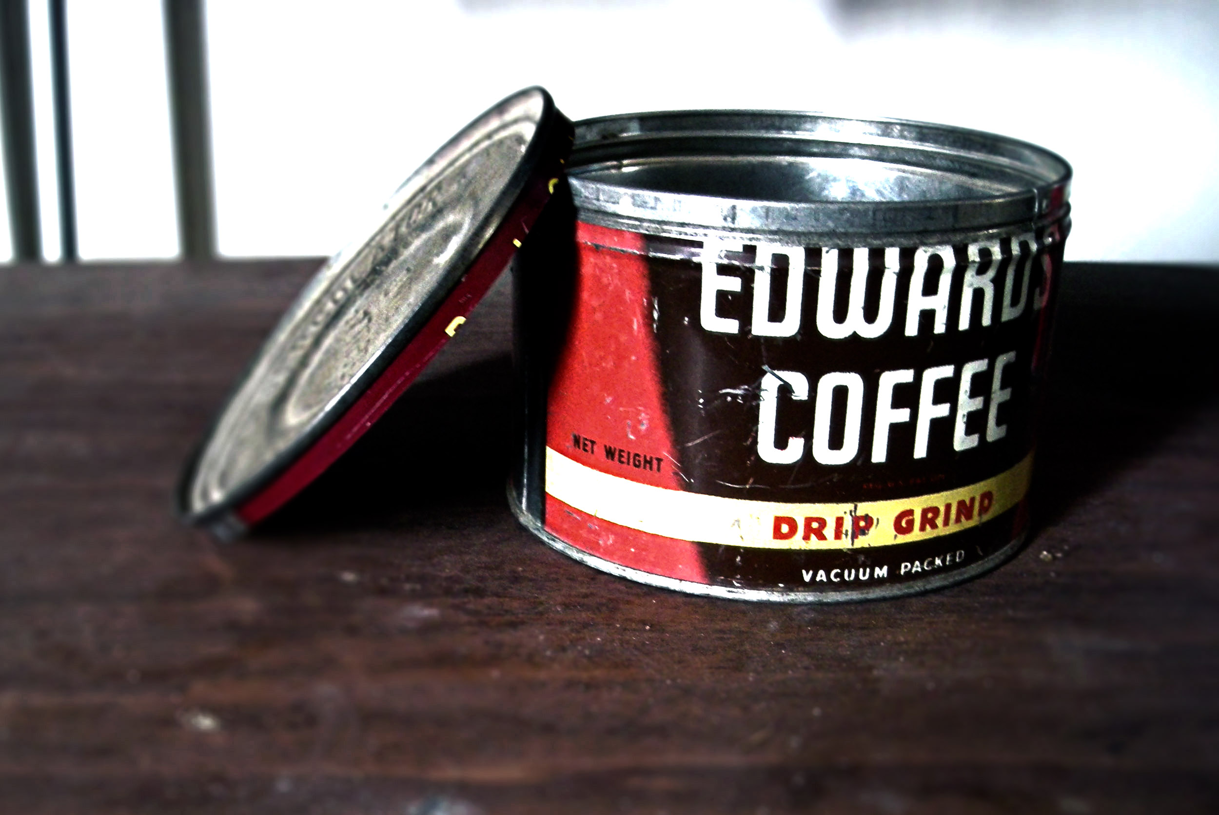 Antique coffee can photo