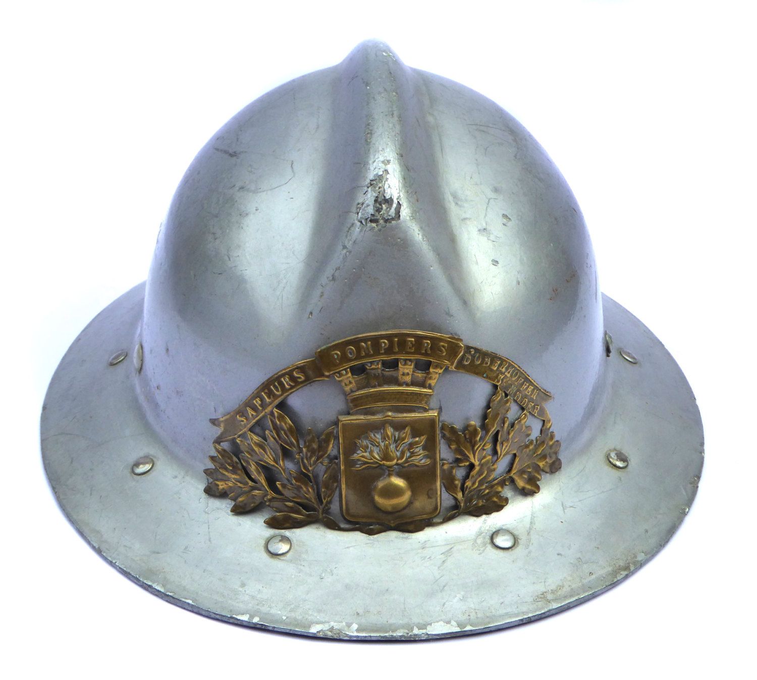 French Firemans Helmet Sapeurs Pompiers d'Oberhoffen sur Moder ...