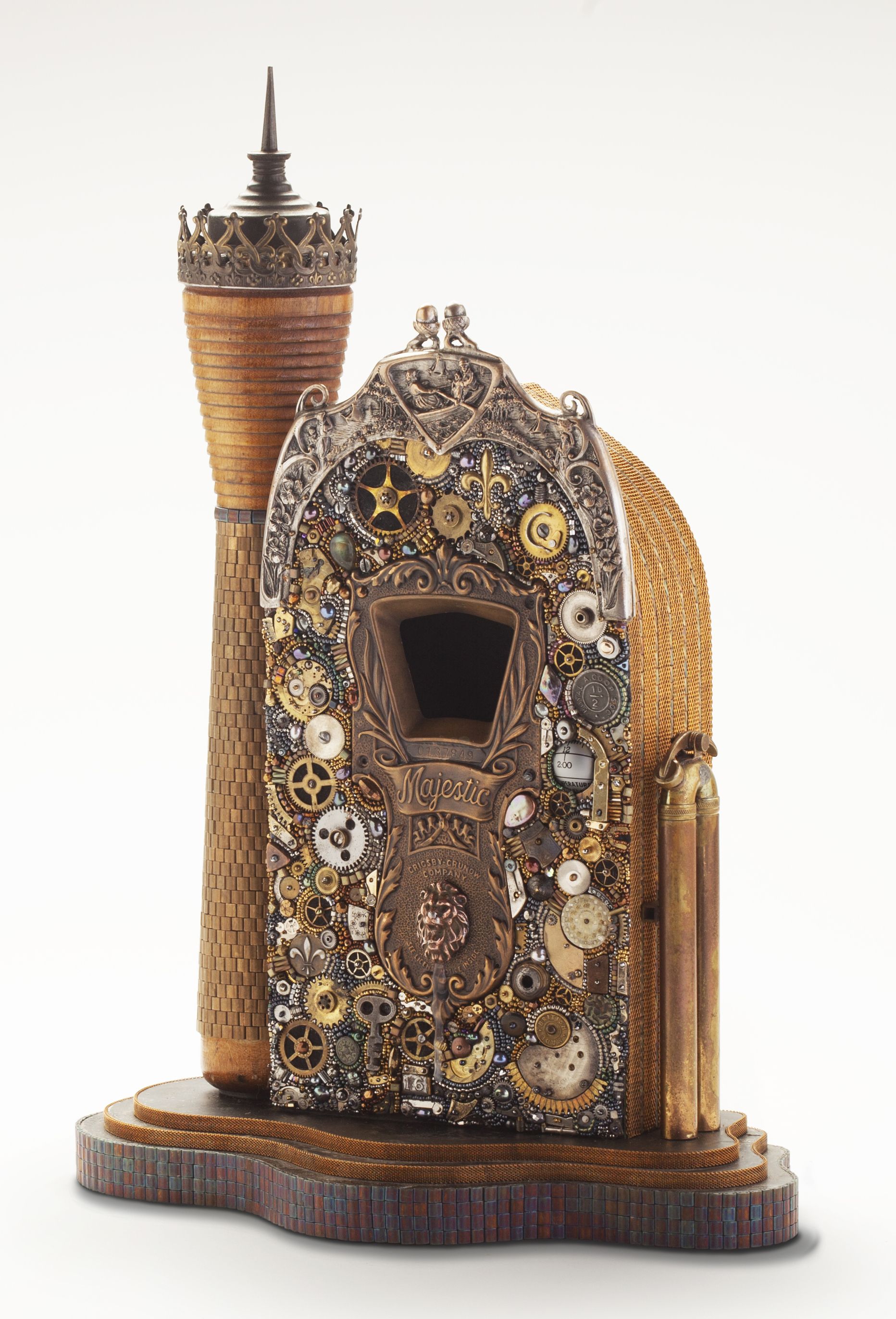 Magestic Castle Birdhouse Created from found antique objects ...