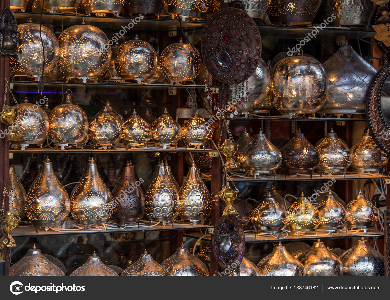 Various Arabic Antique Objects Displayed Old Shop Bazaar Typical ...