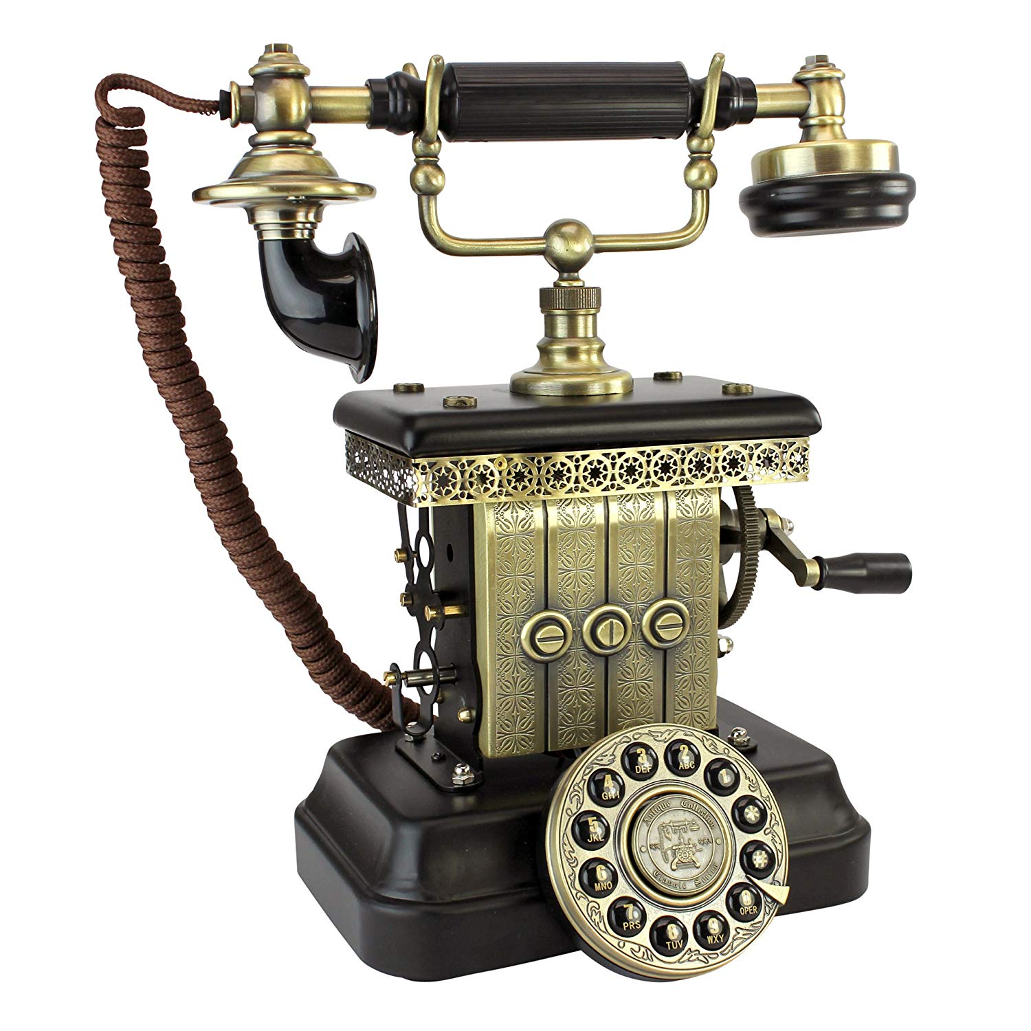 Amazon.com: Antique Phone - Victorian Magneto 1923 Rotary Telephone ...